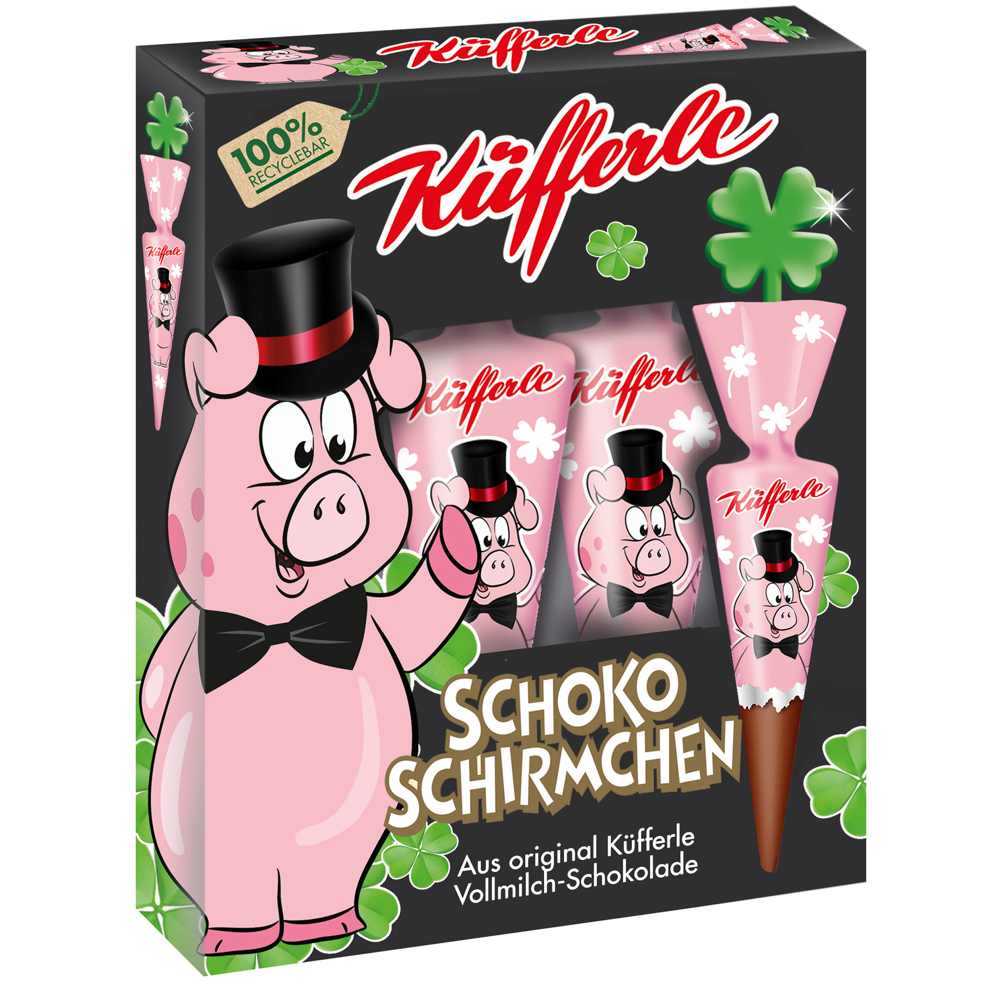 Küff. Schokoschirm.WH 4Stk.54g,Schweinch