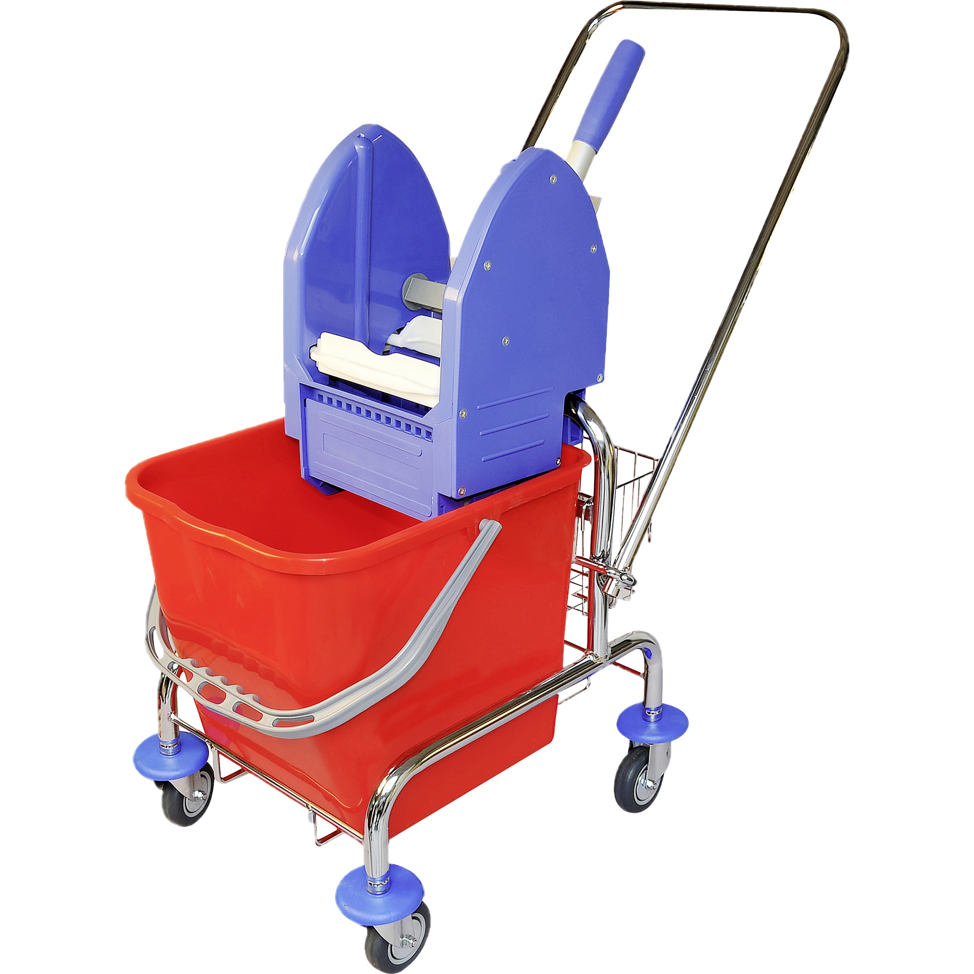 Putzwagen mit Presse u.Kübel 25l