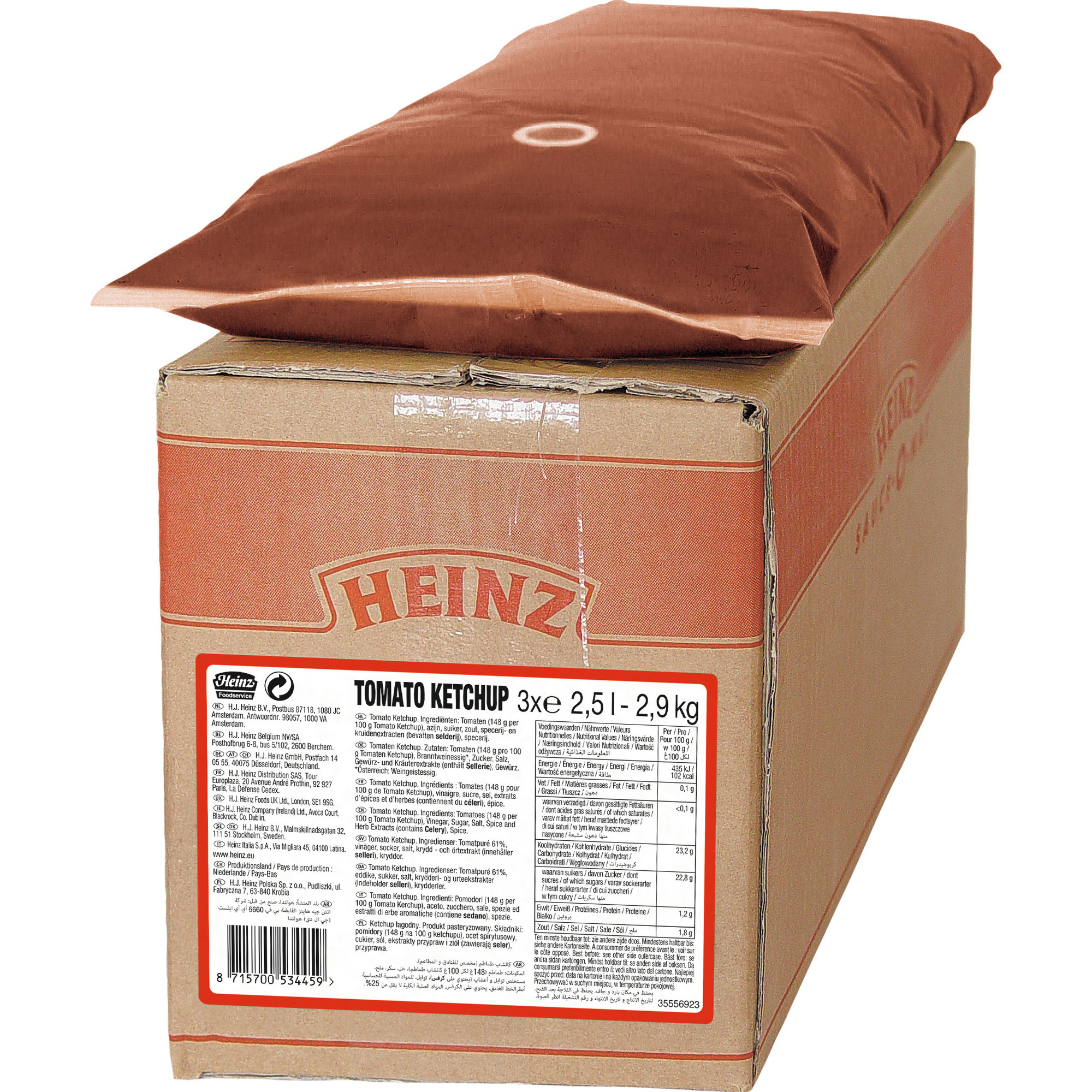 Heinz Tomato Ketchup 3x2,5l