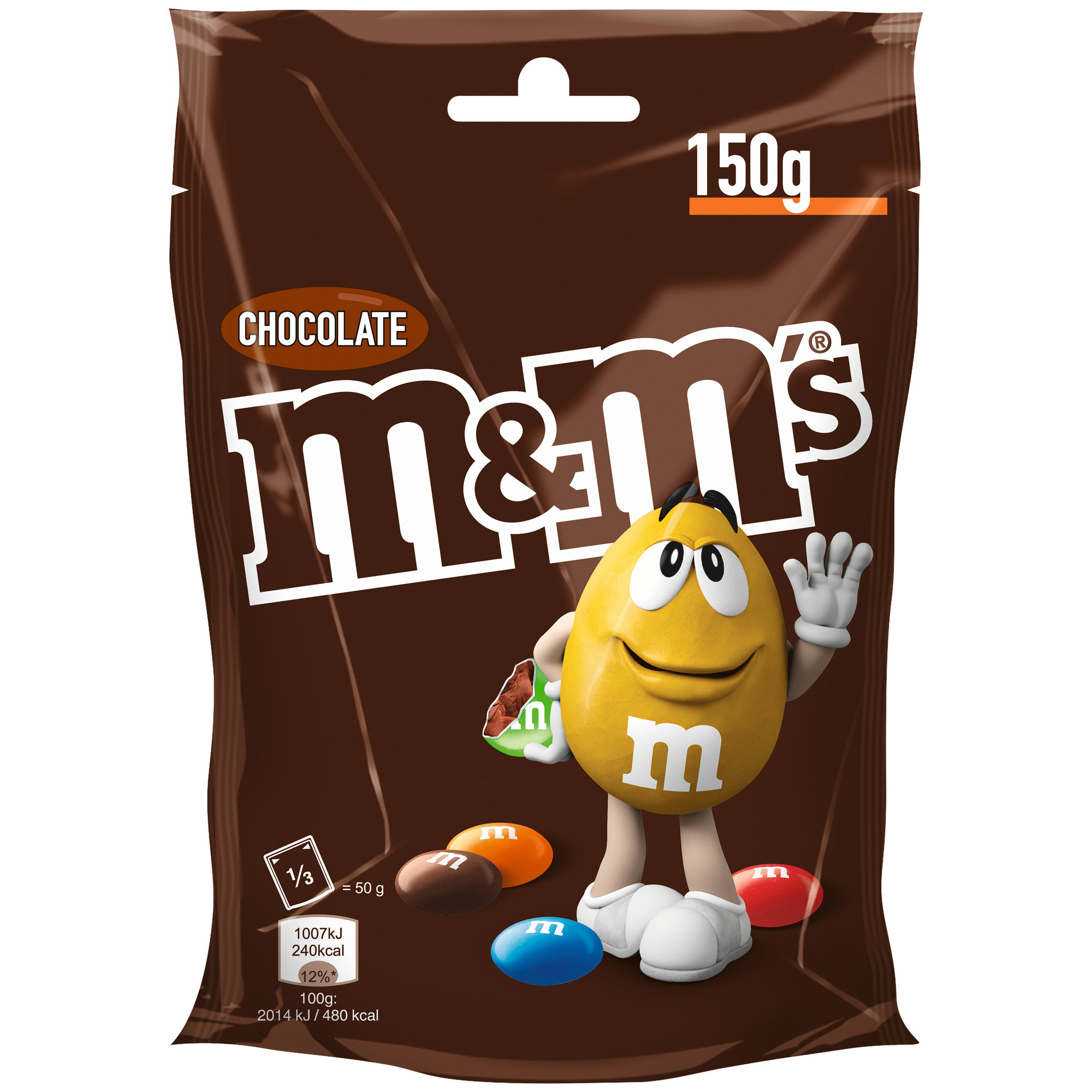 M&M´s Standbeutel 150g, Schoko