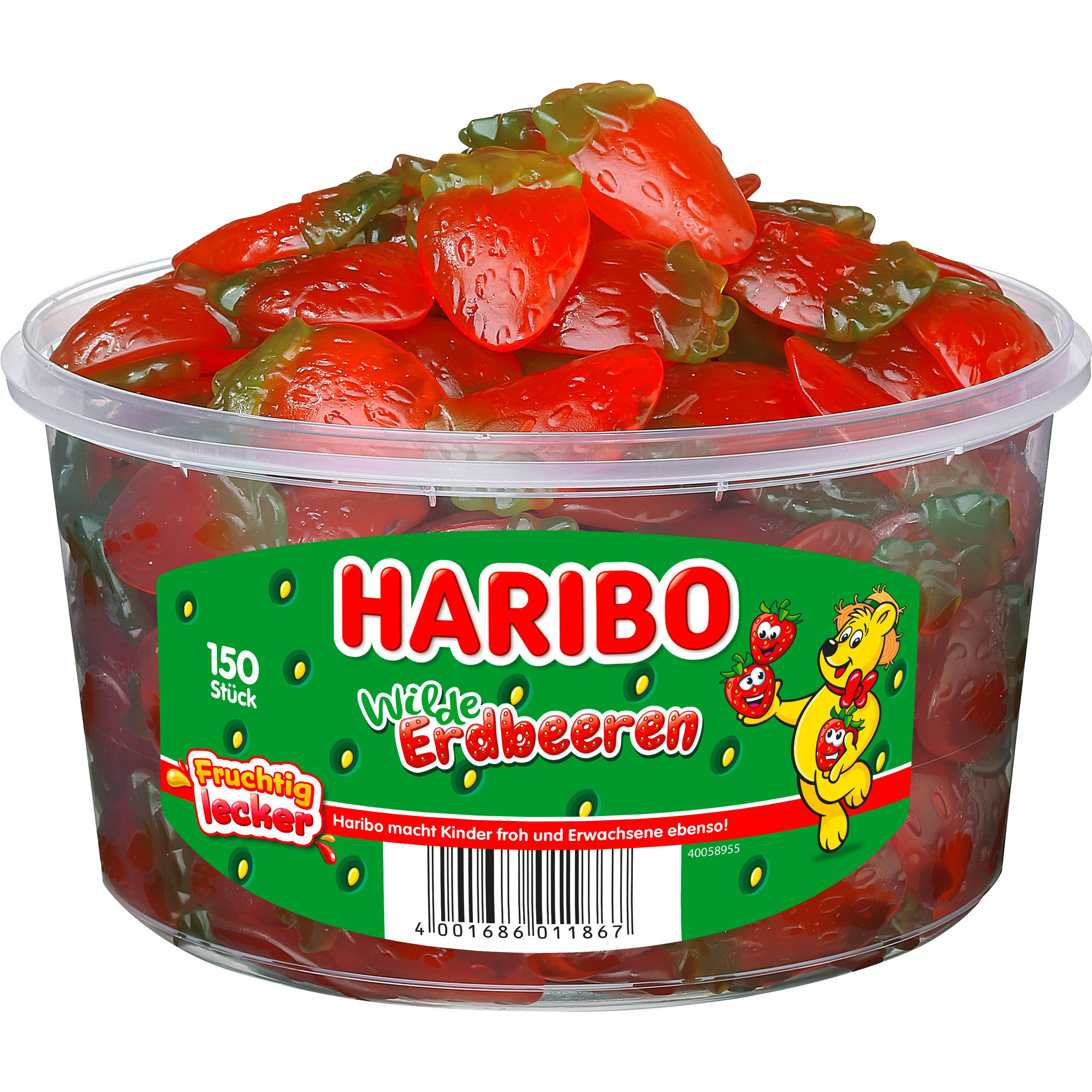 Haribo Dose 150er, Wilde Erdbeeren