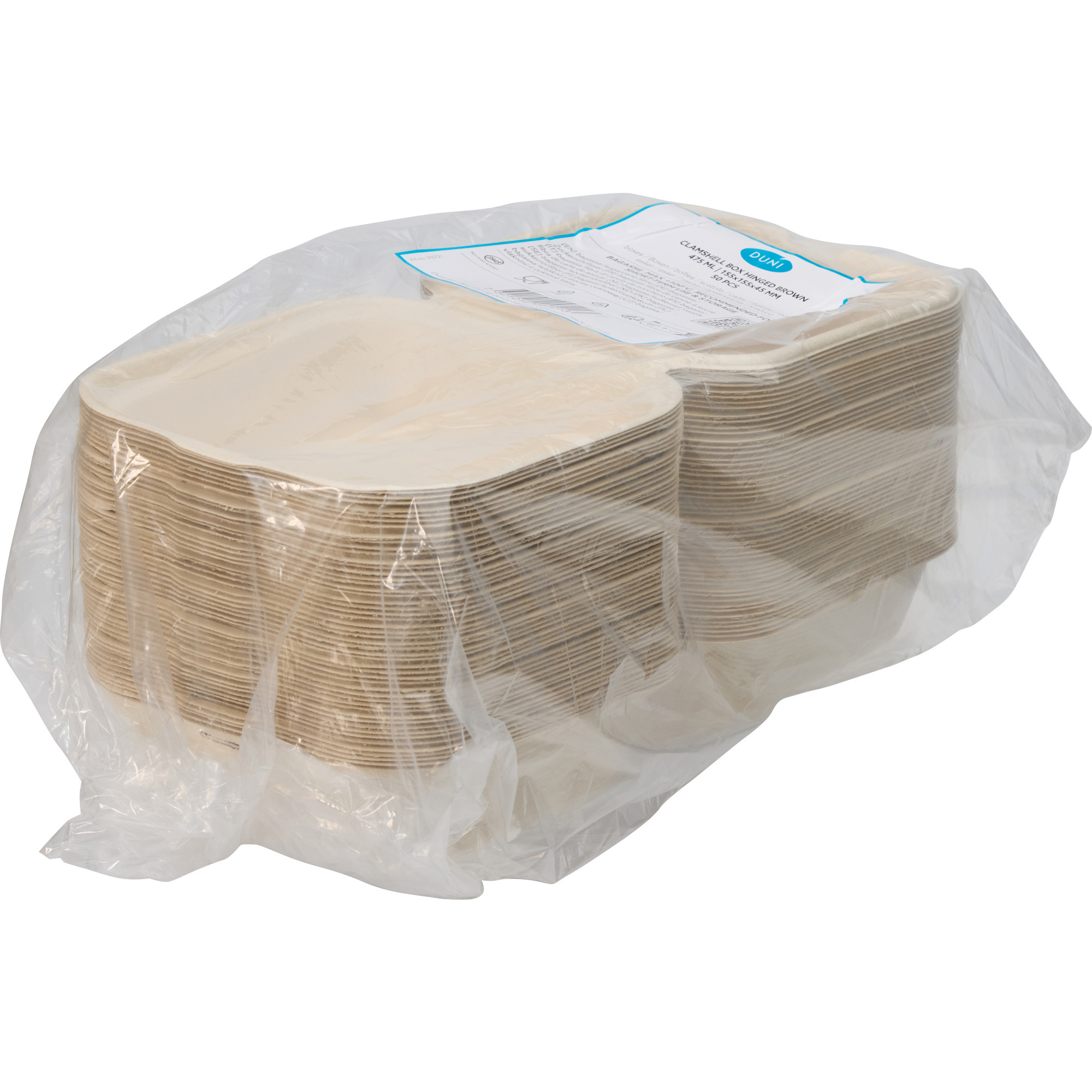 Duni Menübox Bagasse unget. 475ml 50er