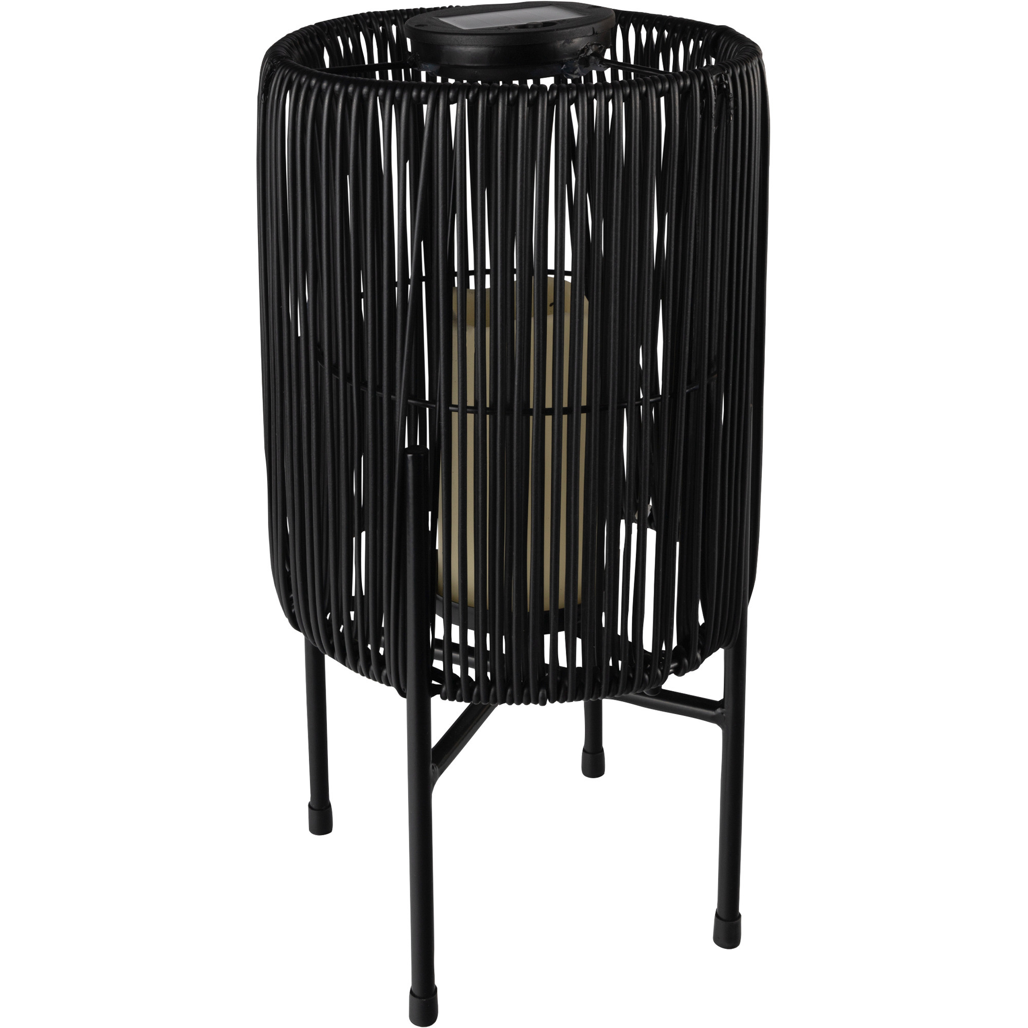 Solar-Laterne MetallRattan LED 43cm