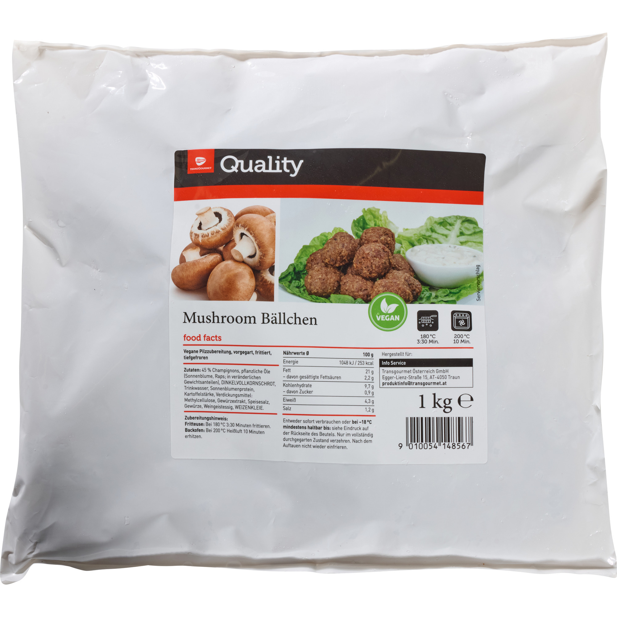 Quality Mushroom Bällchen vegan TK 1kg