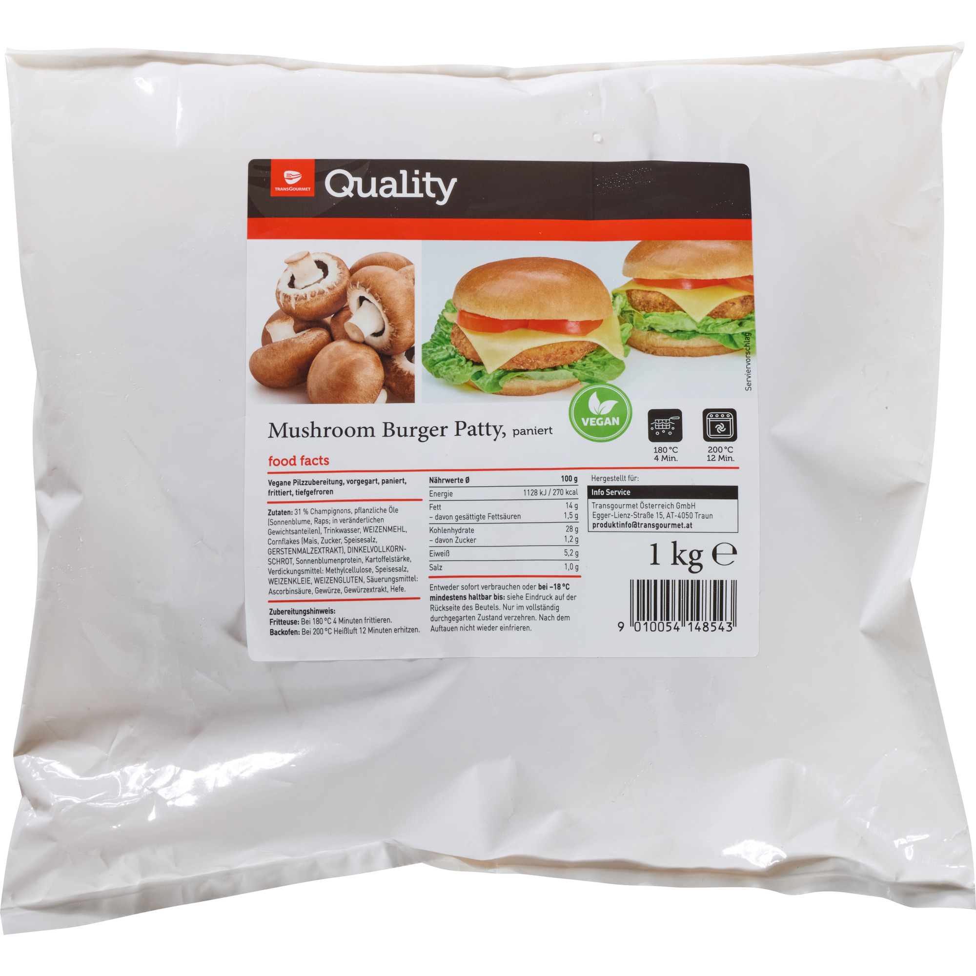 QualityMushroomBurgerPatty veg.pan.TK1kg