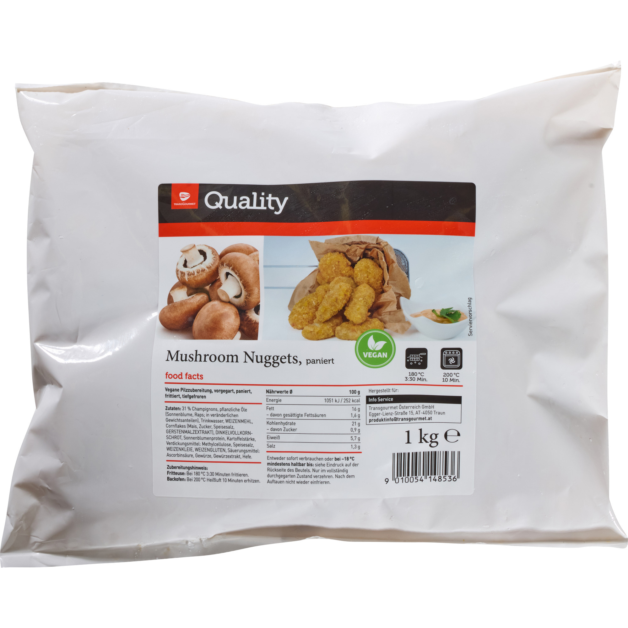 Quality MushroomNuggets pan. vegan TK1kg