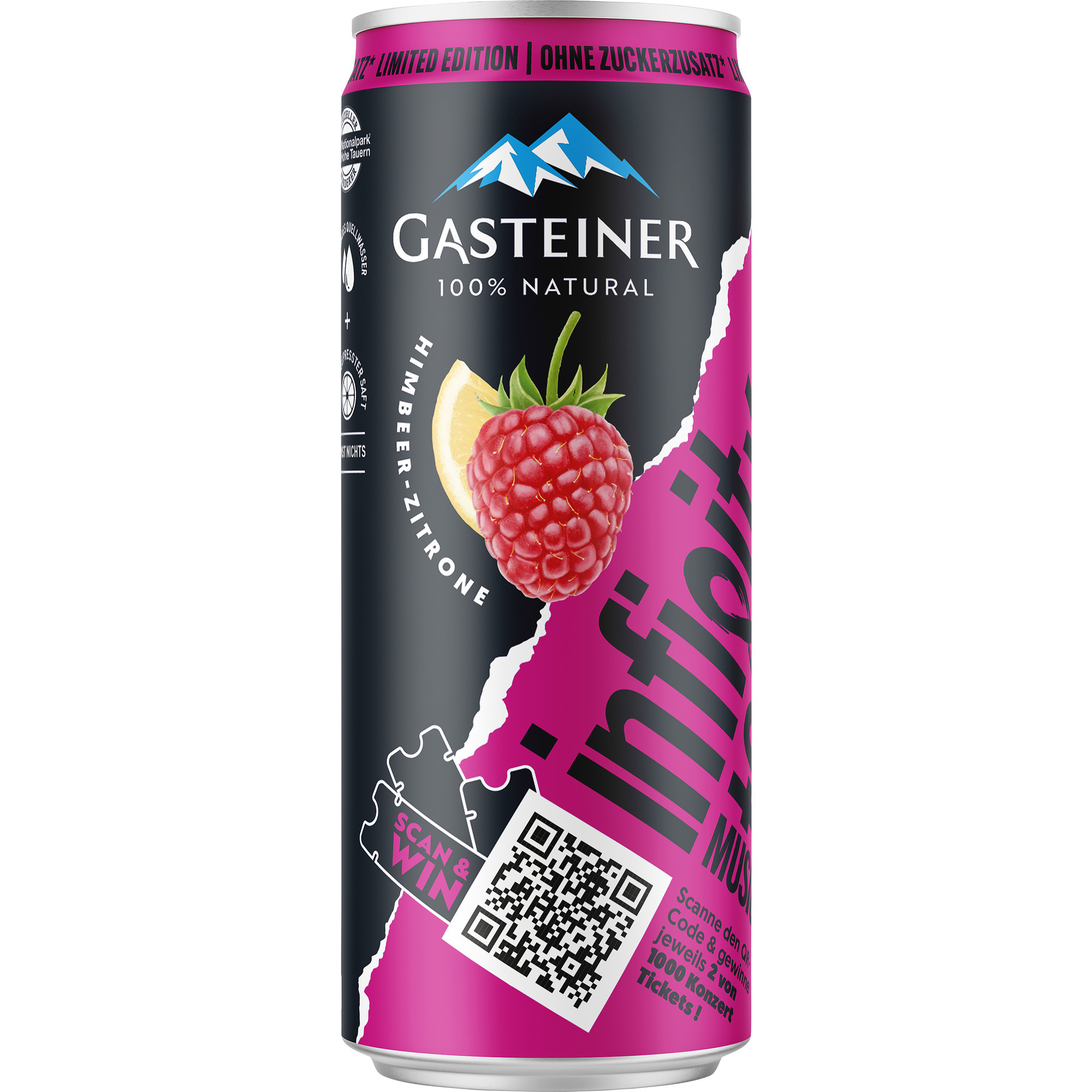 Gasteiner Dose 0,33l EWP, Himbeer Zitron