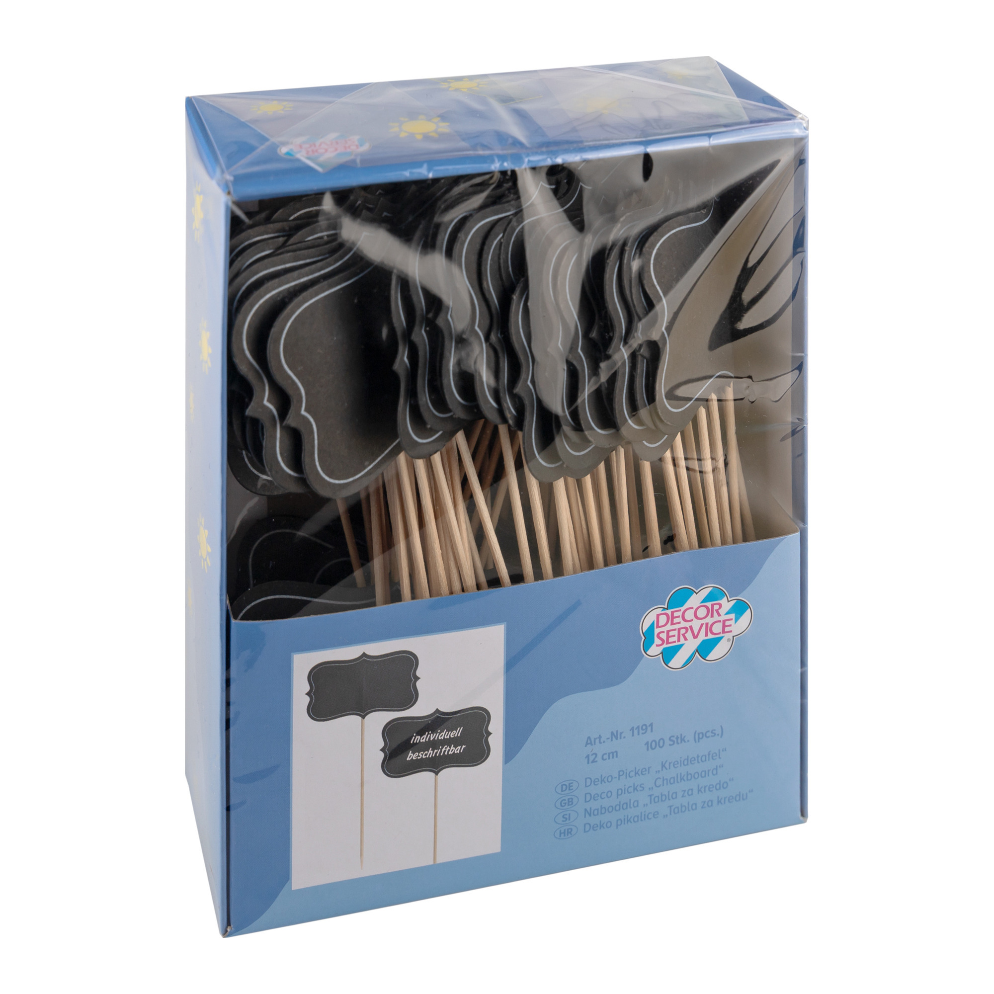 Deko Picker Kreidetafel 12cm 100er
