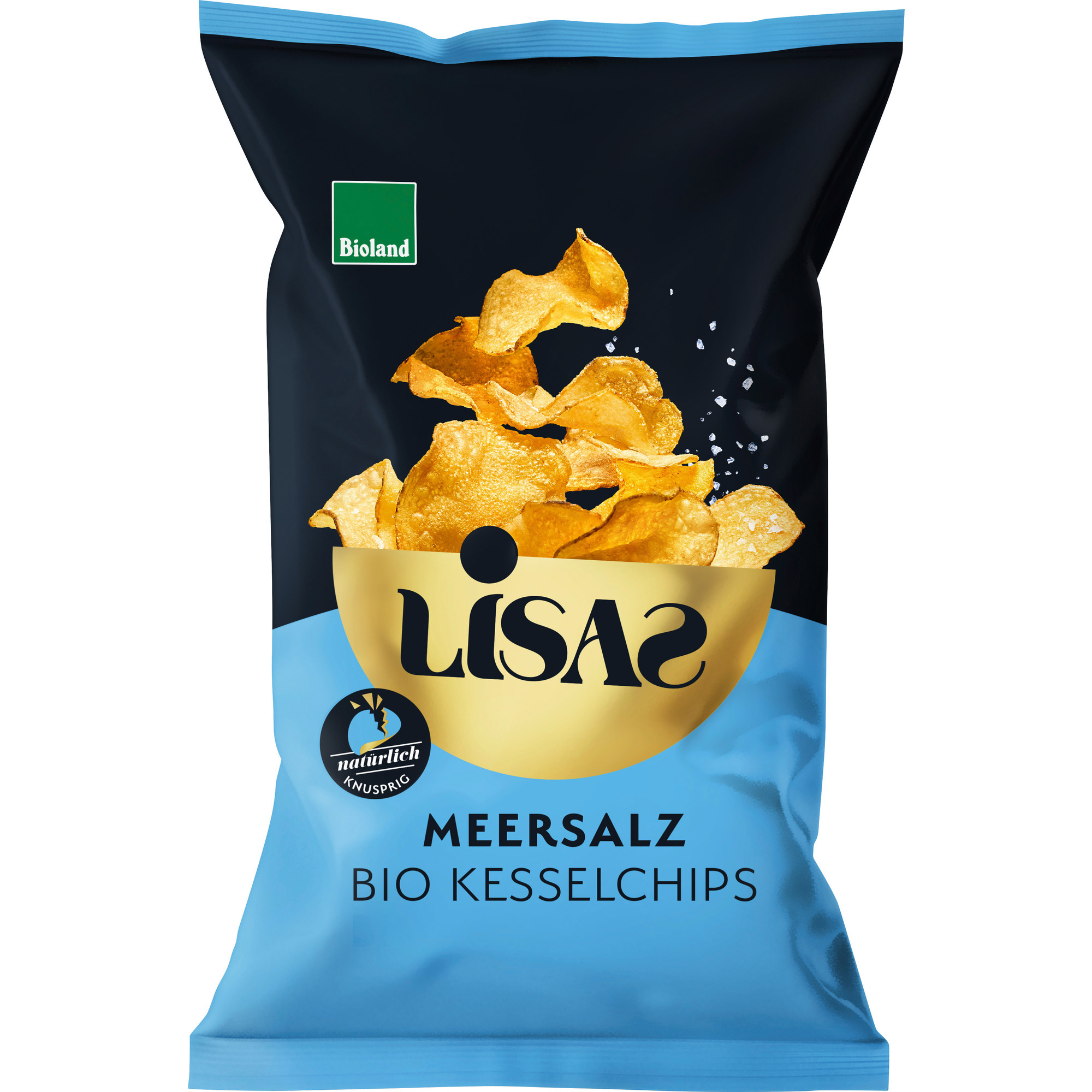 Lisa's Bio Kesselchips 115g, Meersalz