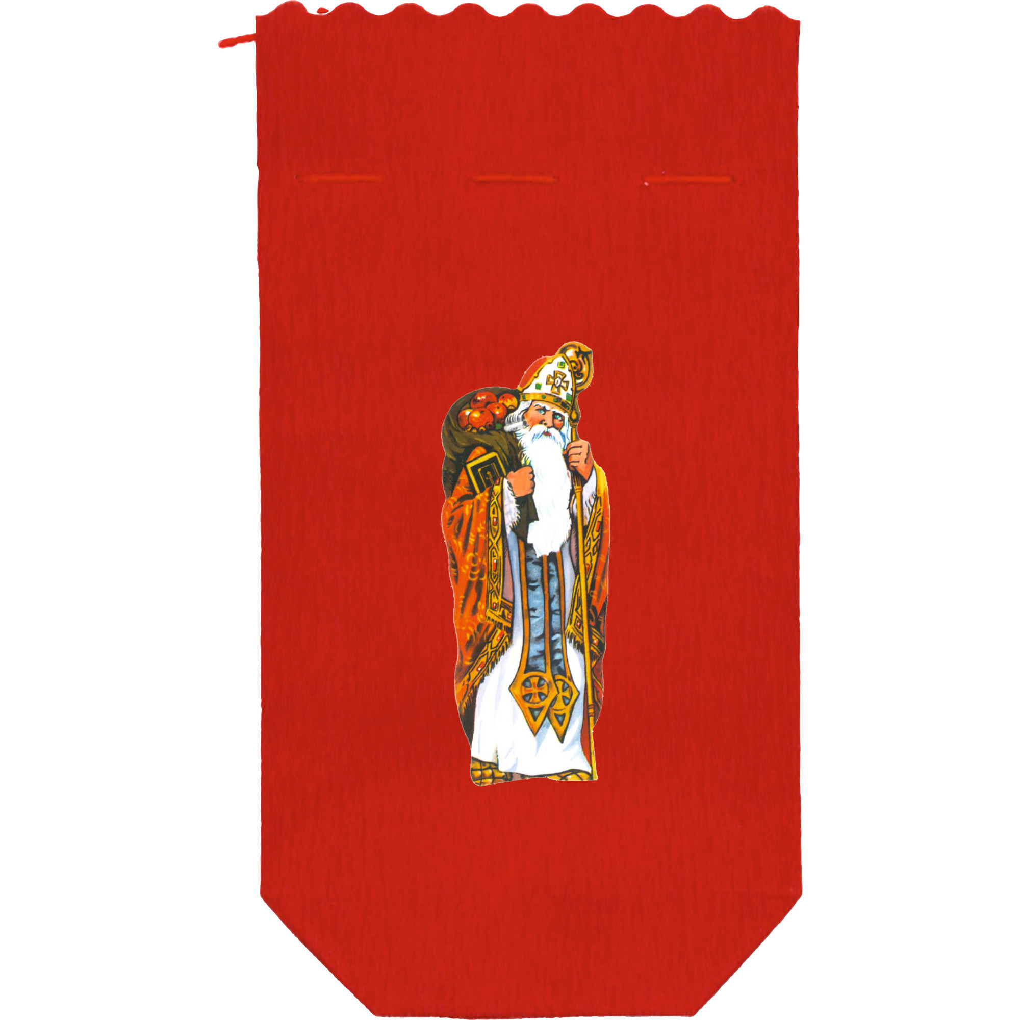 Kreppsack Nikolo rot 25x39x10cm