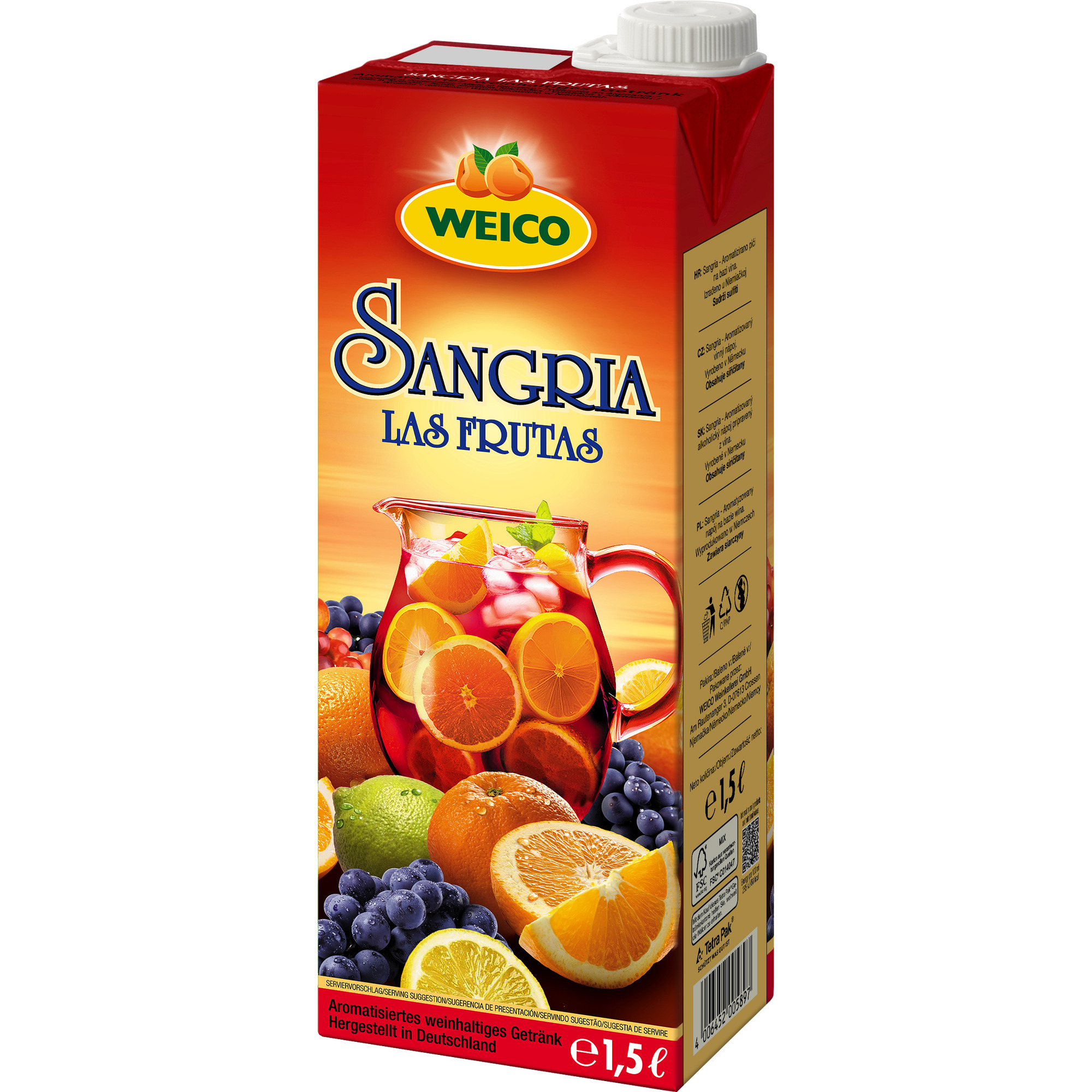 Las Frutas Sangria TETRA 1,5l