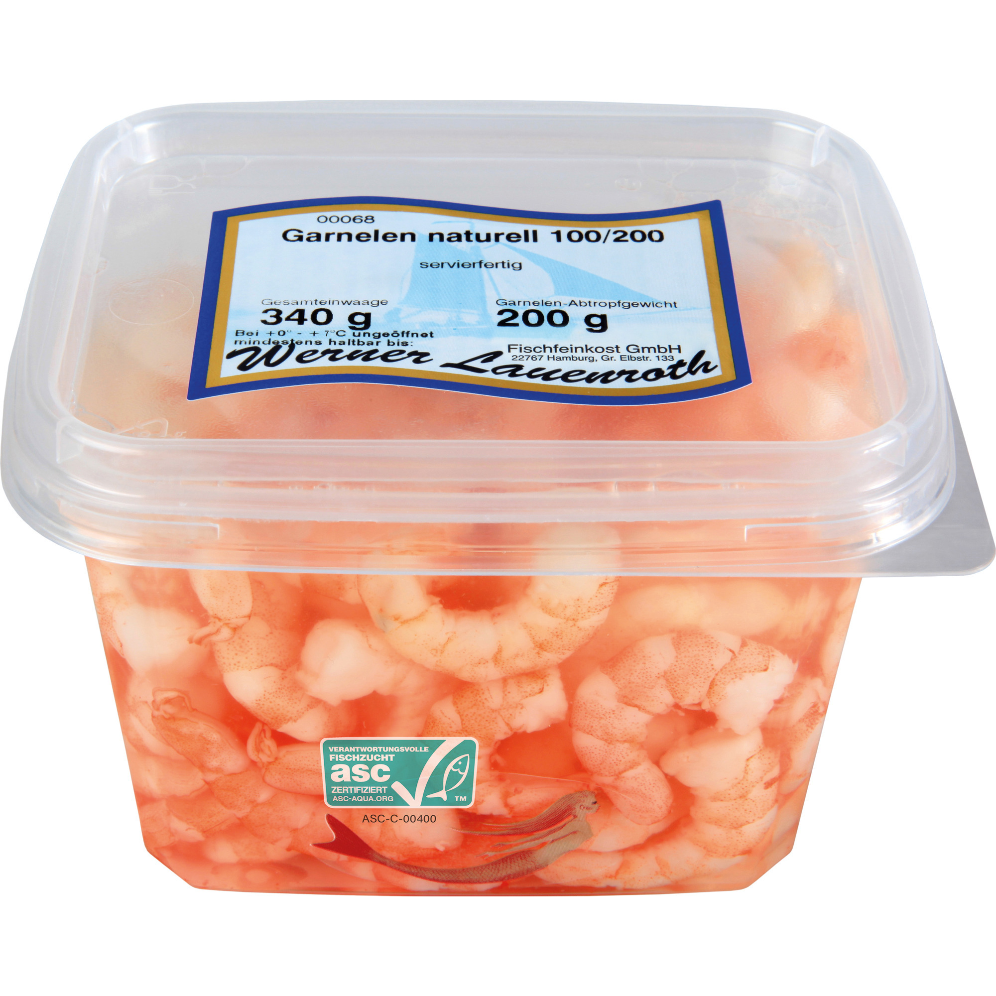Garnelen naturell 100/200 340g
