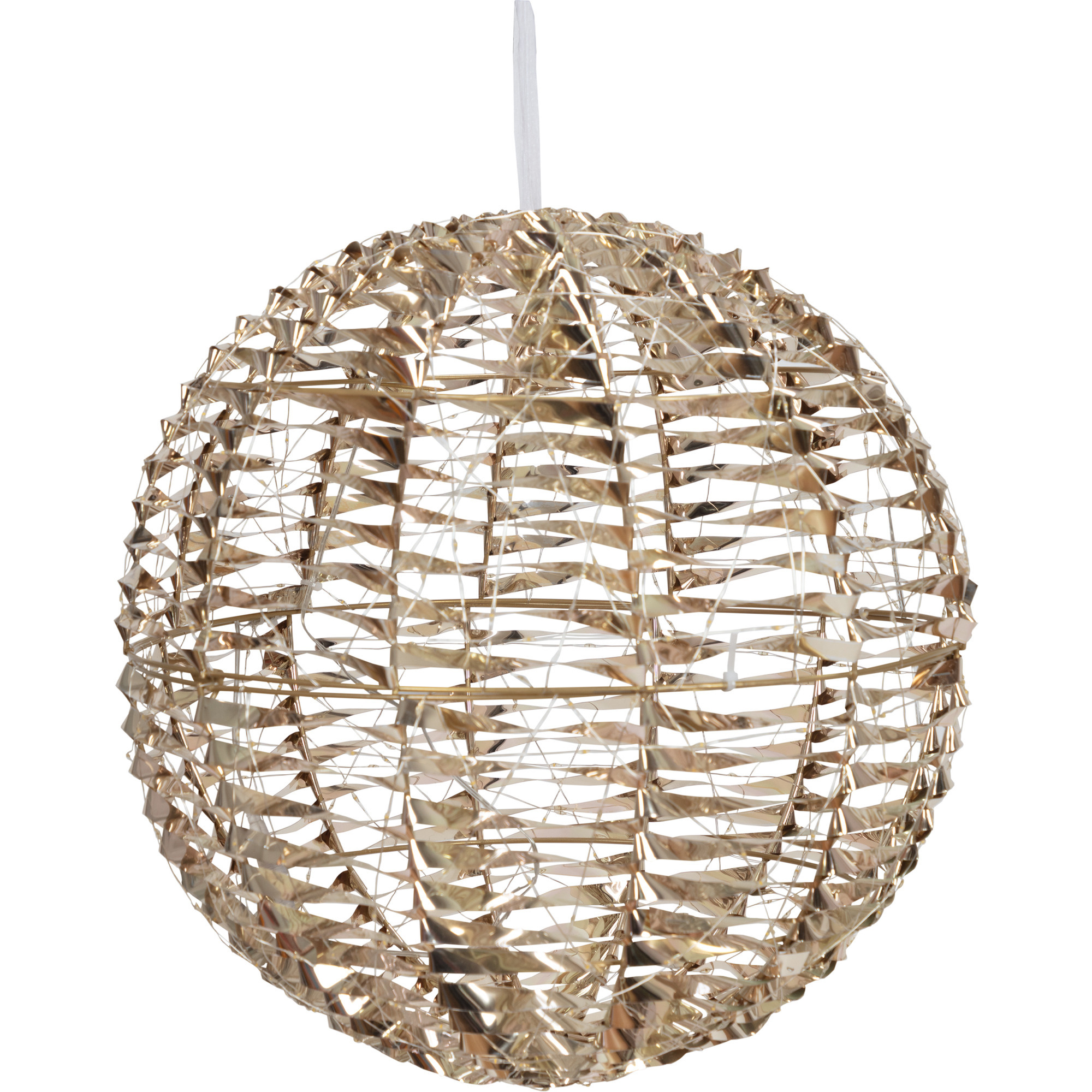 Metallkugel LED gold DM40cm