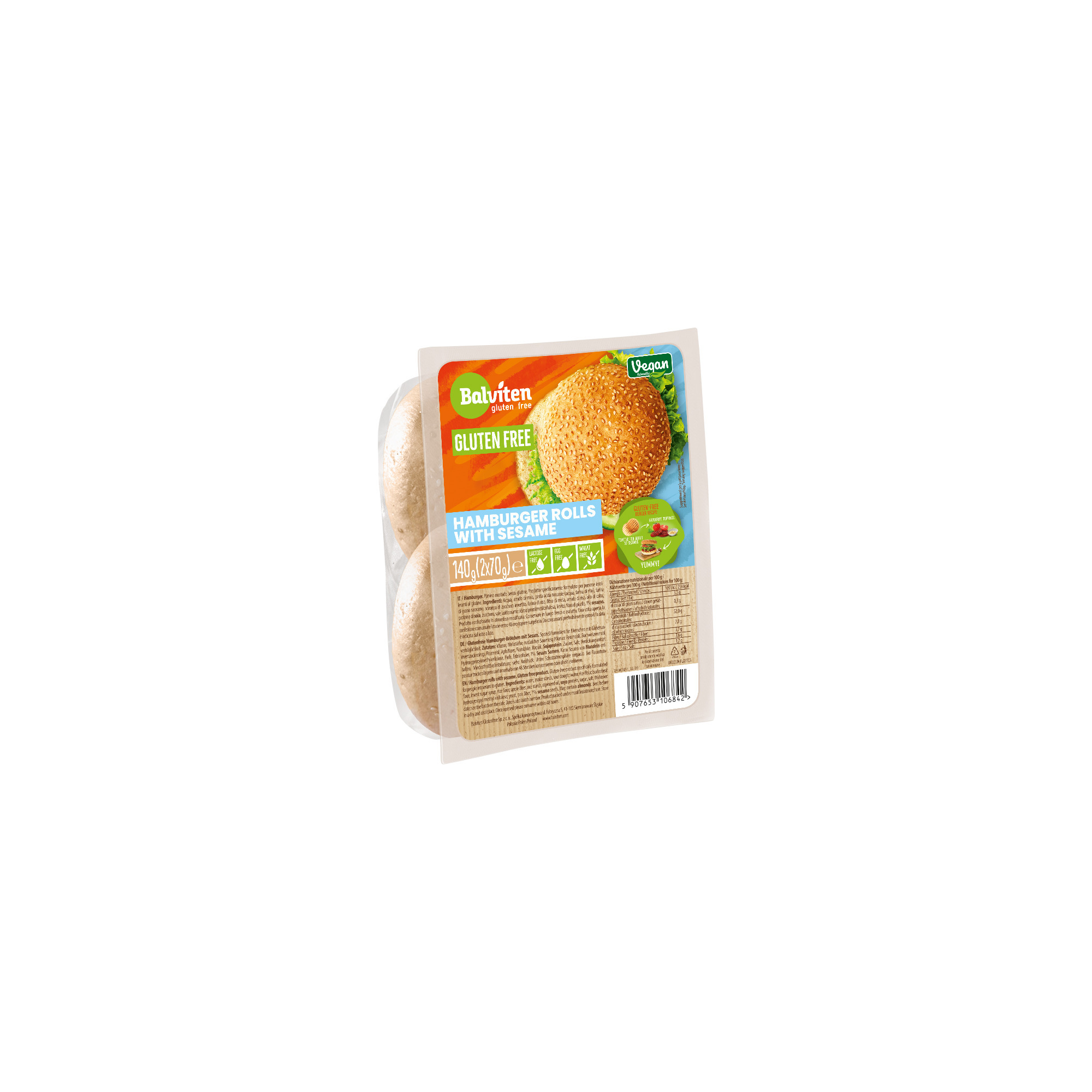 Balviten Hamburger Rolls glutenf. 2x70g