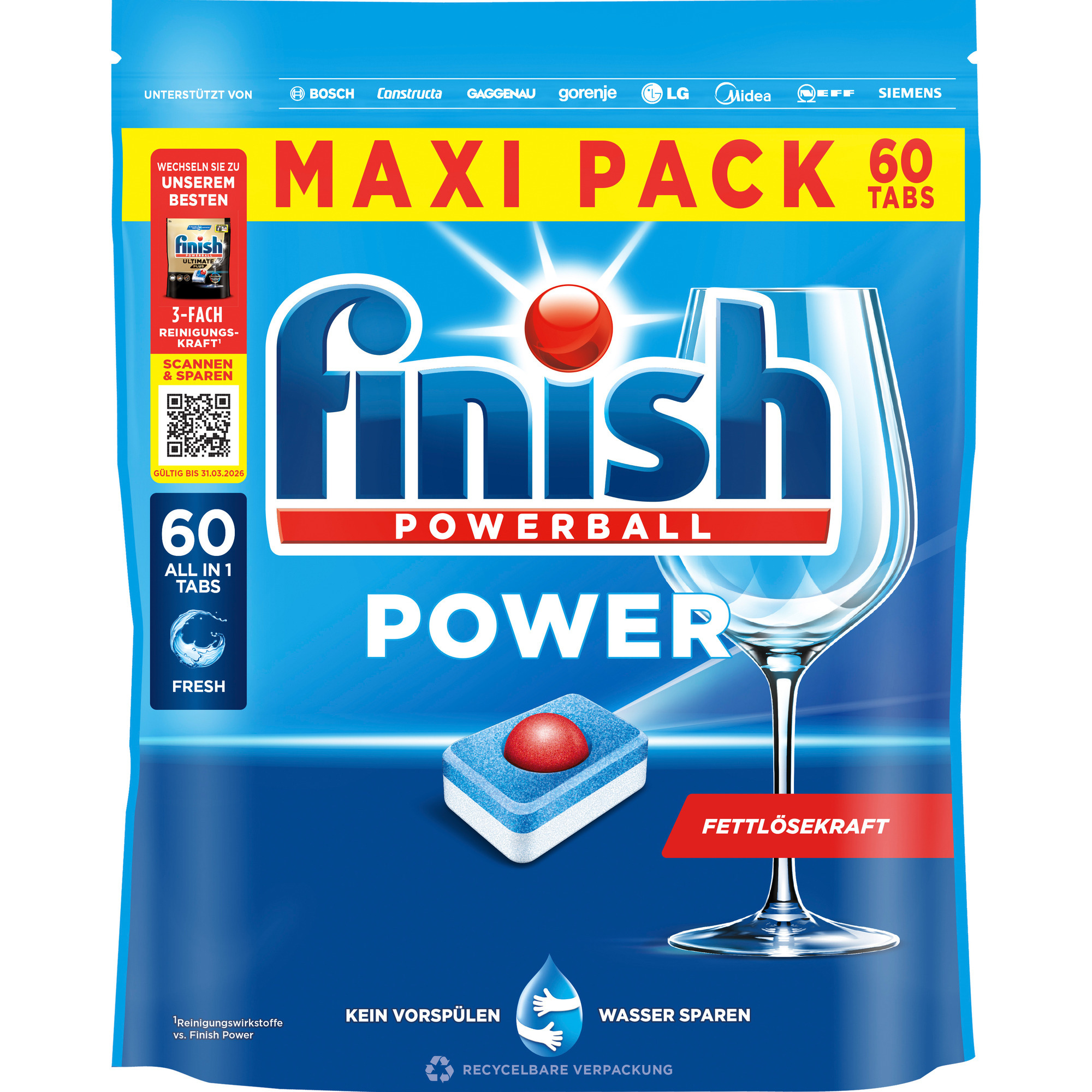 Finish Power Maxipack Fresh 60er