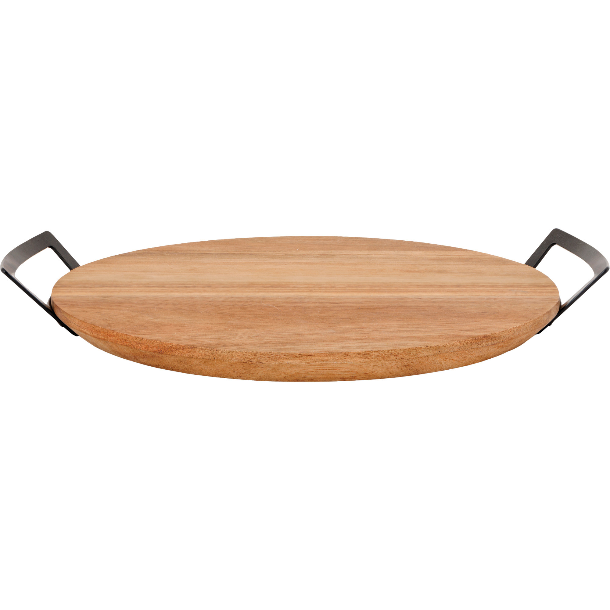 Servierbrett m. Griff Akazie rund DM30cm