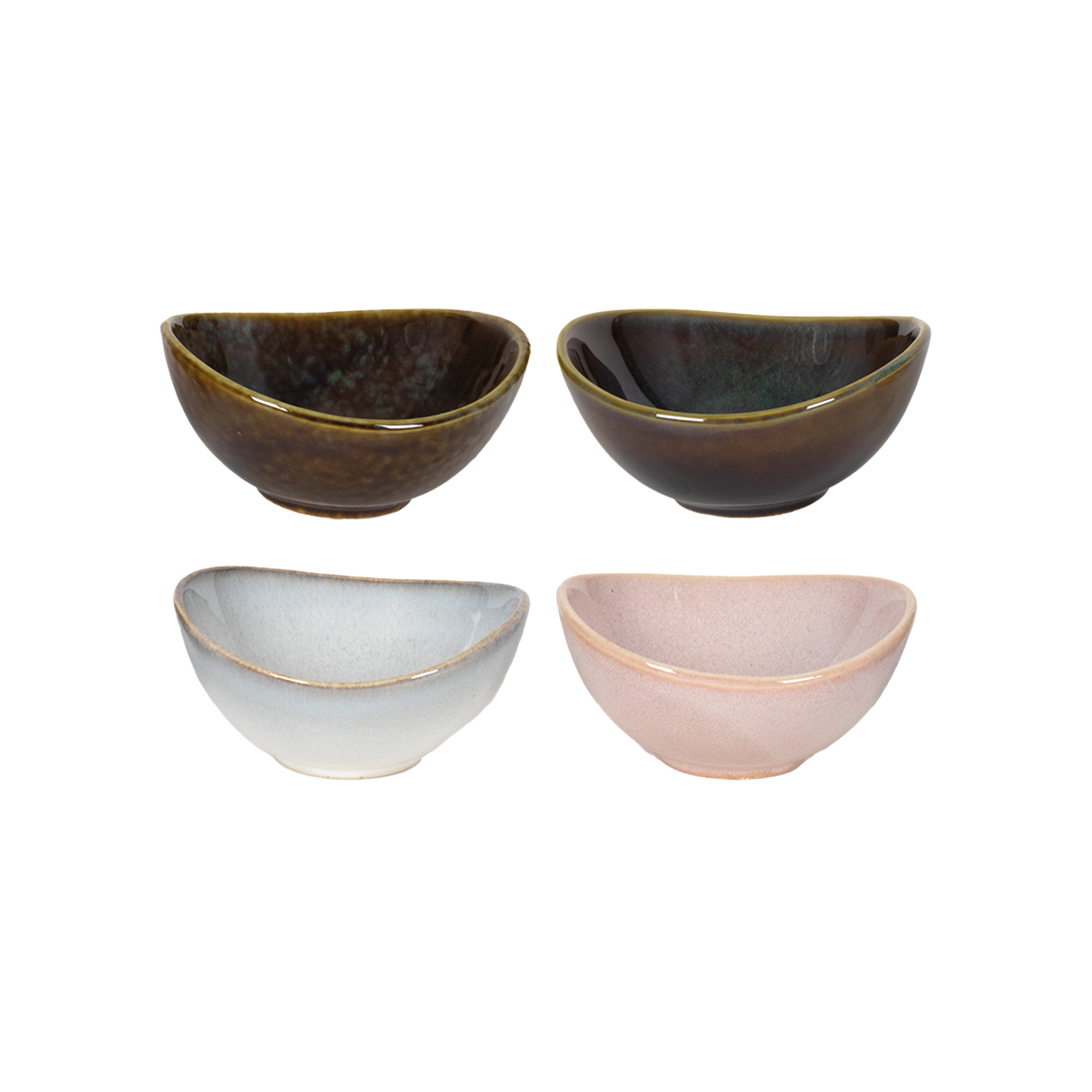 Schüssel Keramik farb.sort. oval L11,5cm