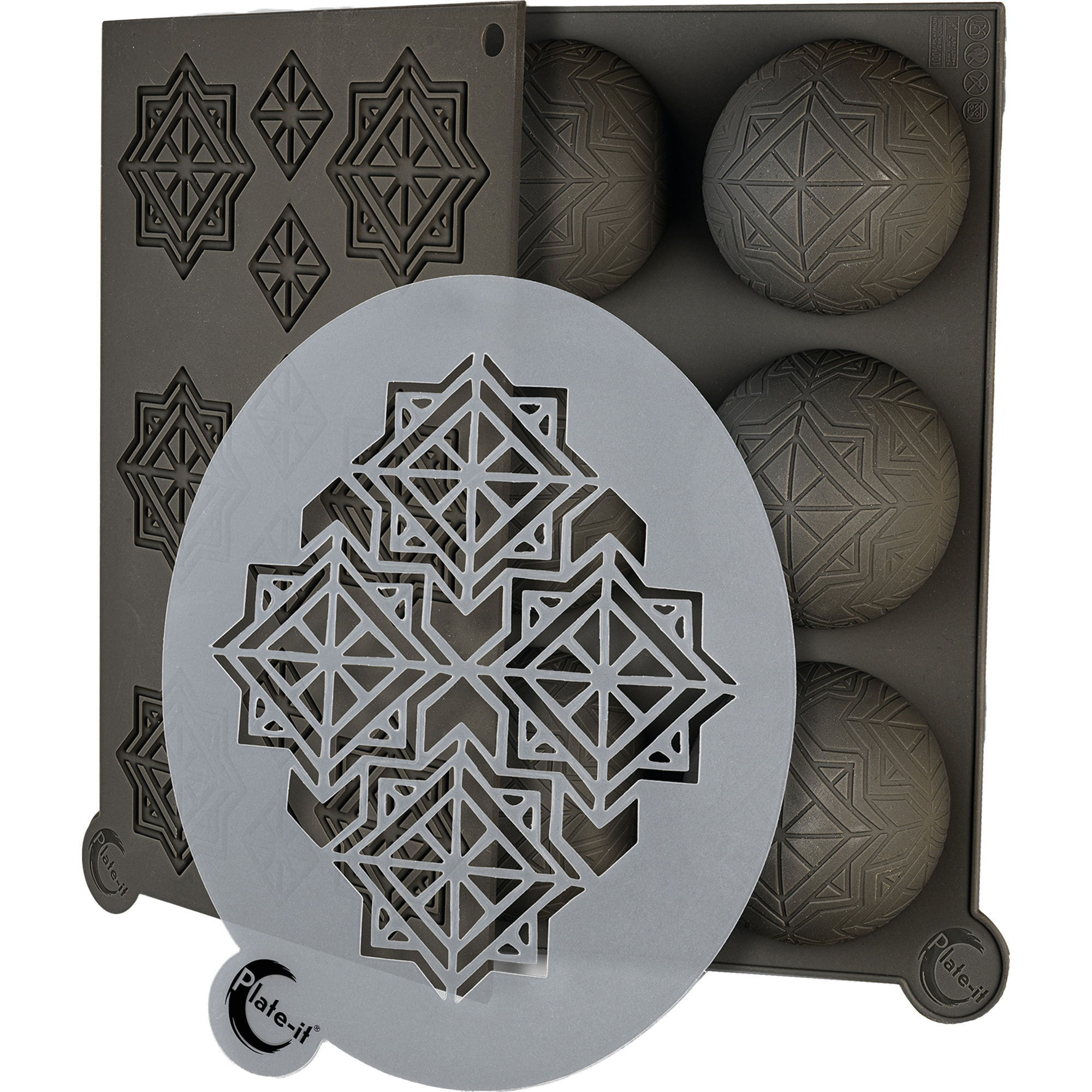 Plate-it Garnierform Ornamente 3tlg