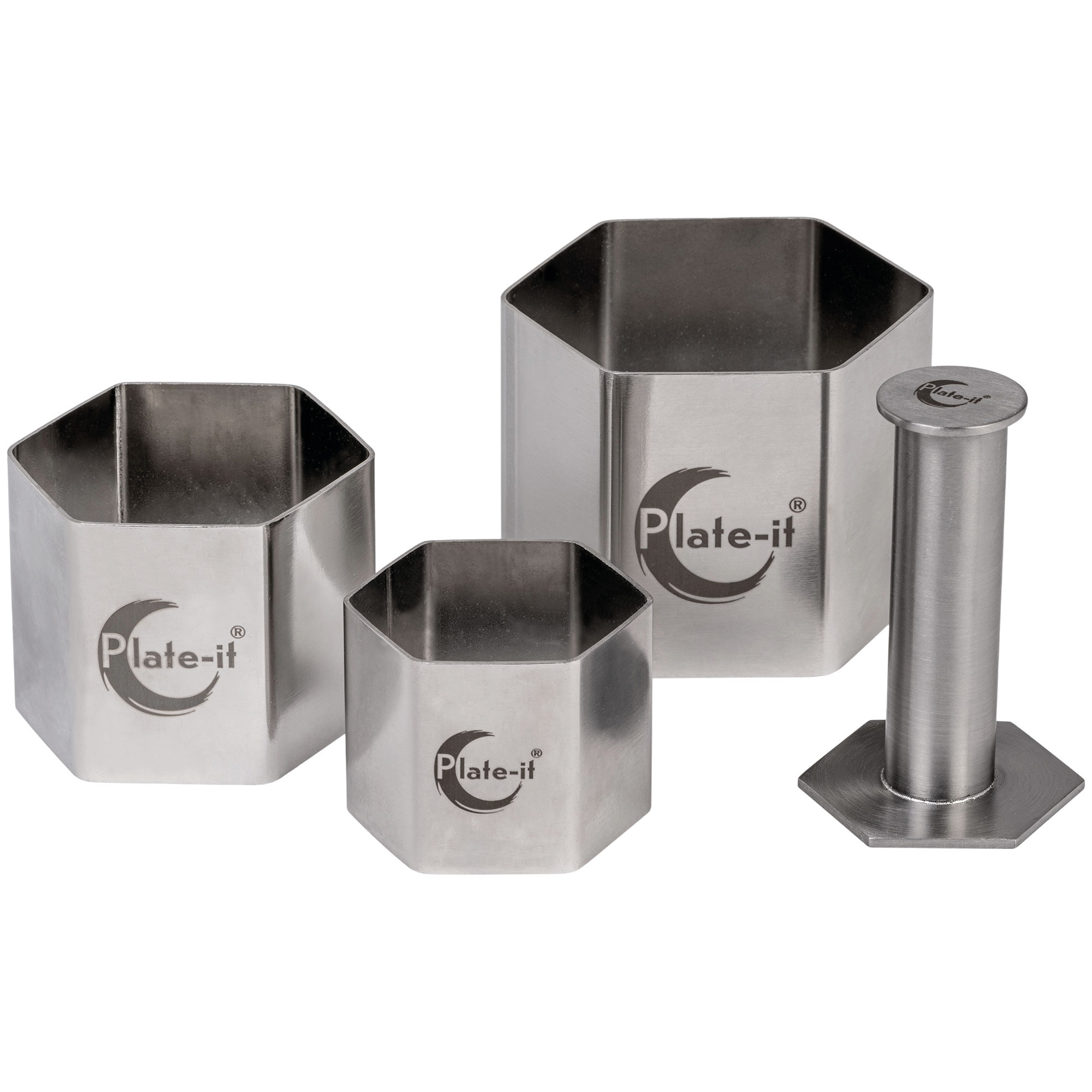 Plate-it Garnierring Hexagon m.Drück 3er