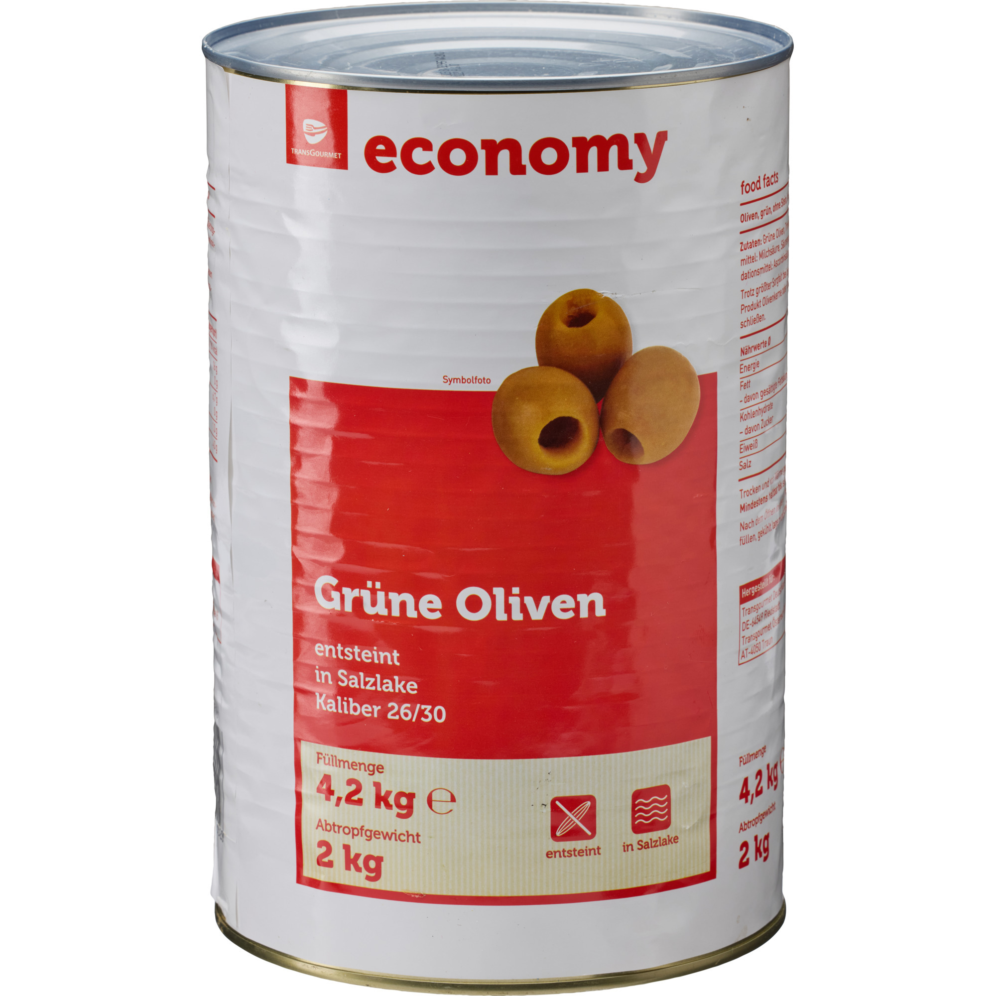 Economy Oliven grün ohne Stein 4250ml