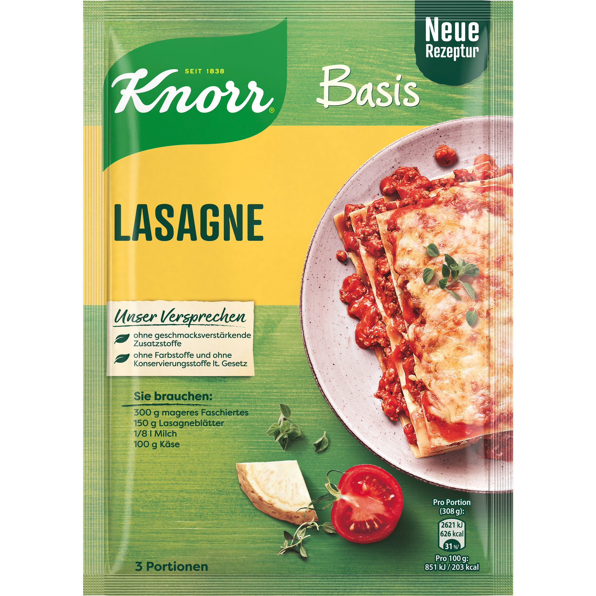 Knorr Basis, Lasagne