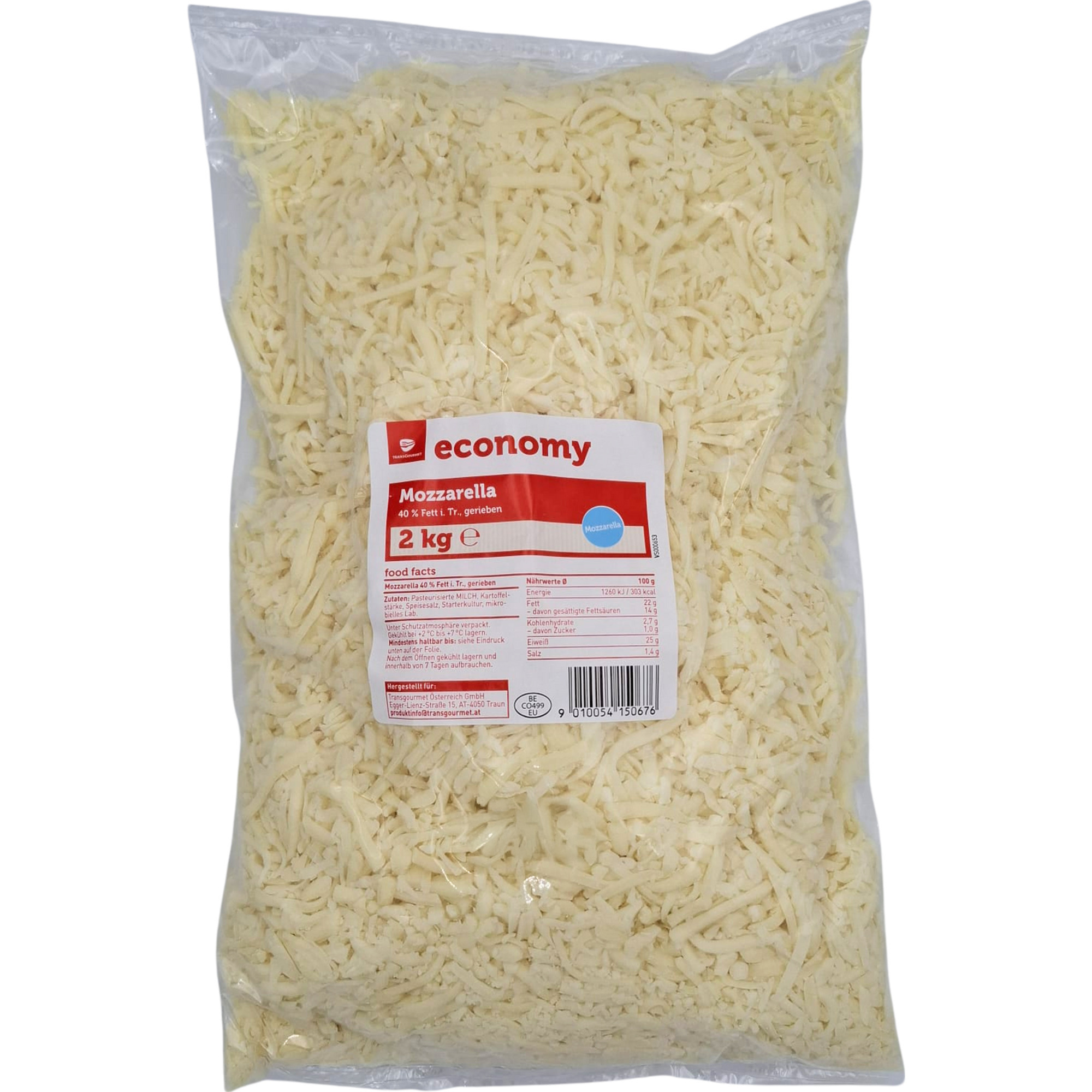 Economy Mozzarella gerieben 40% Fit 2 kg