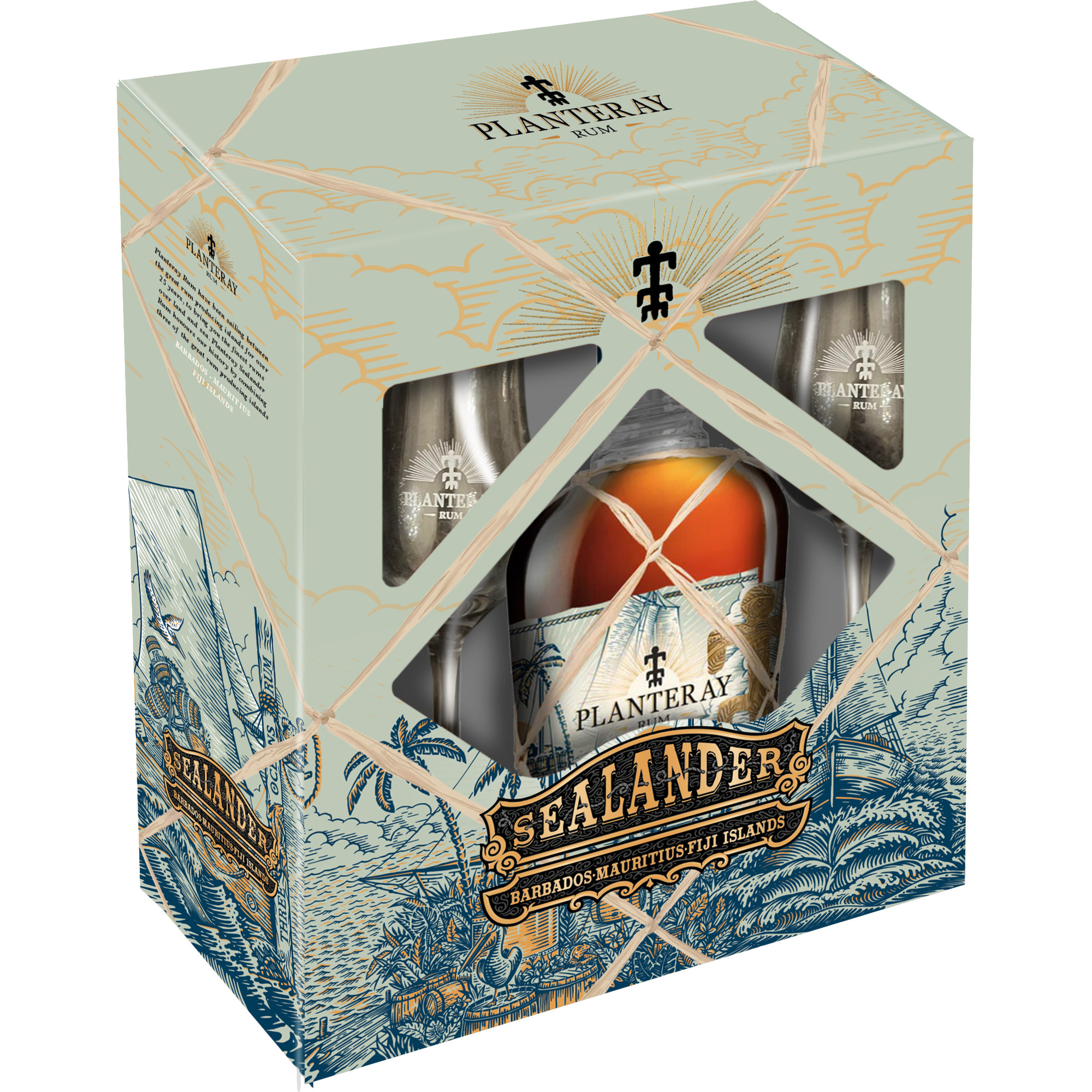 PLANTERAY Sealander Rum0,7l inkl.2Gläser