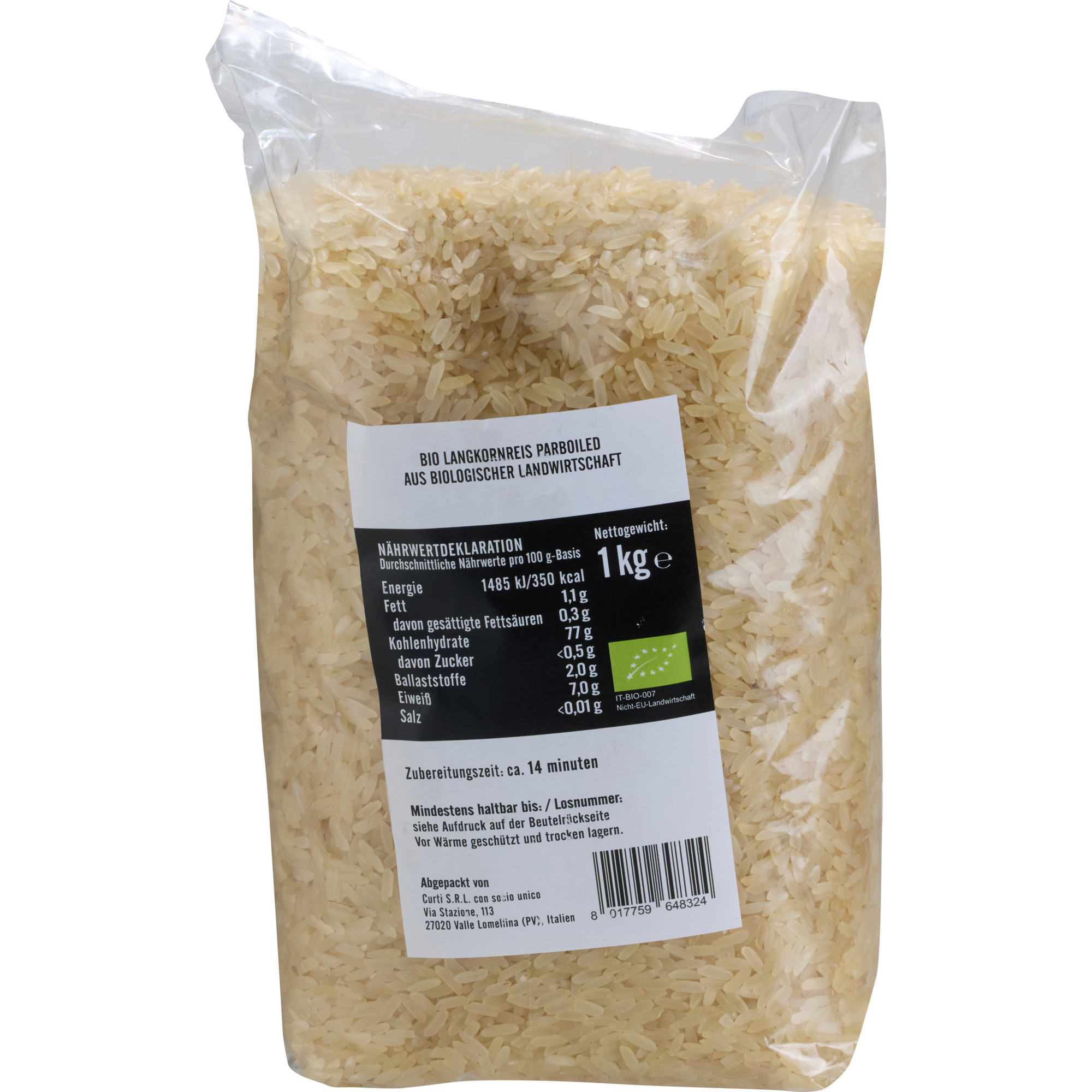 Curtiriso Bio Langkornreis Parboiled 1kg