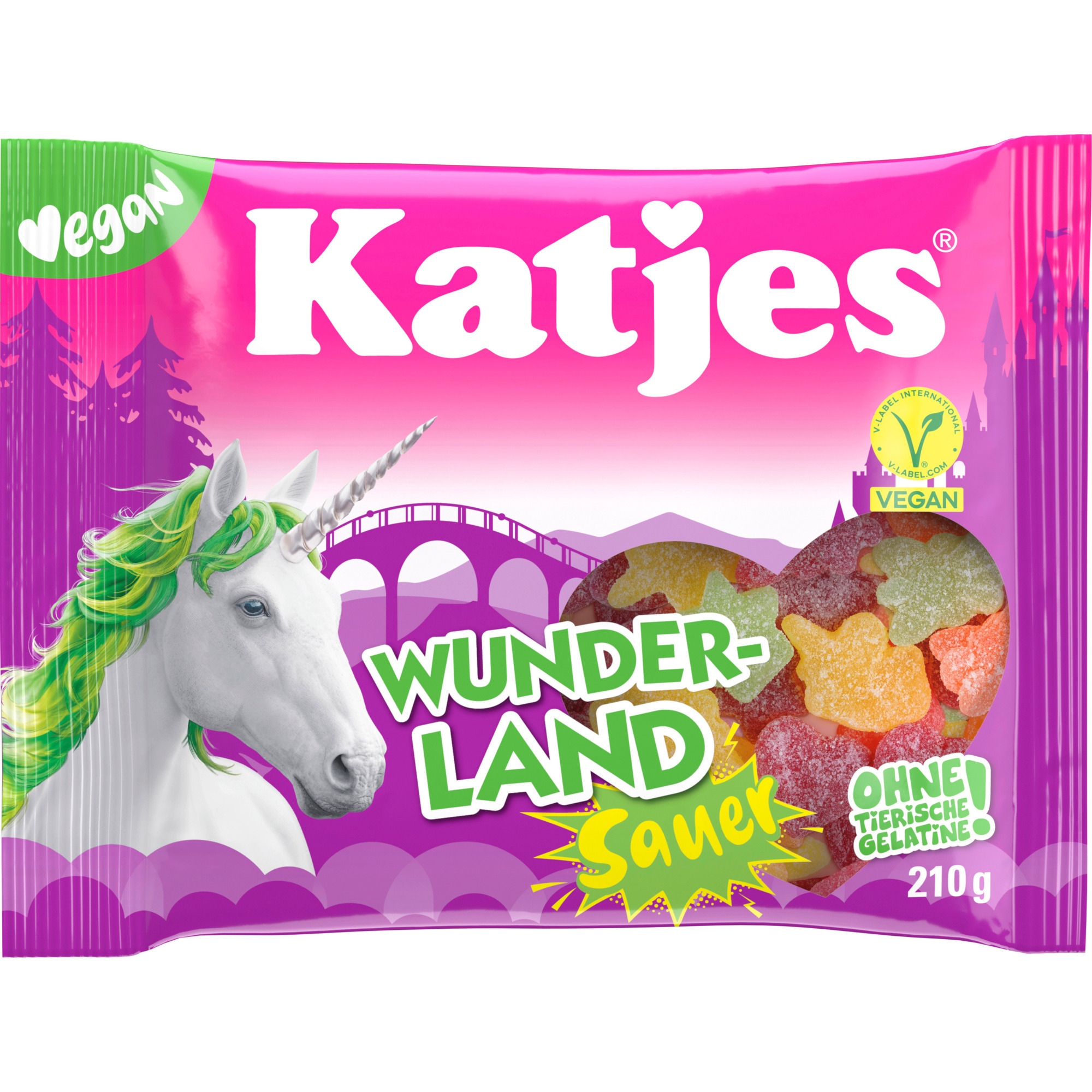 Katjes Beutel 210g, Wunderland sauer