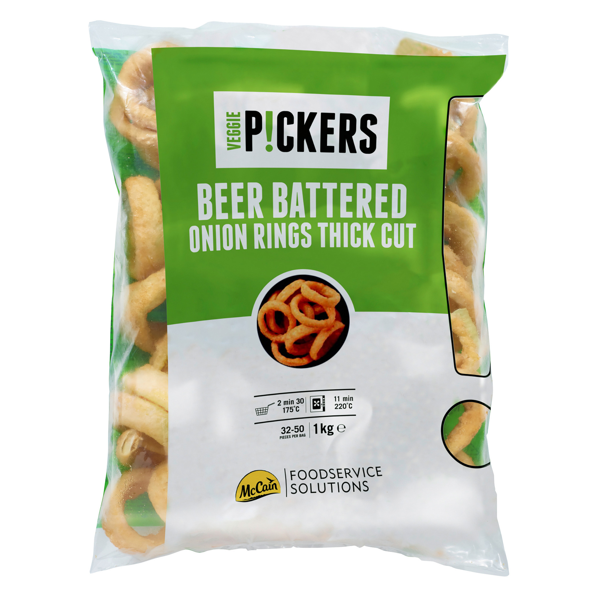 McCain Beer Bat. Onion Rings Thick TK1kg