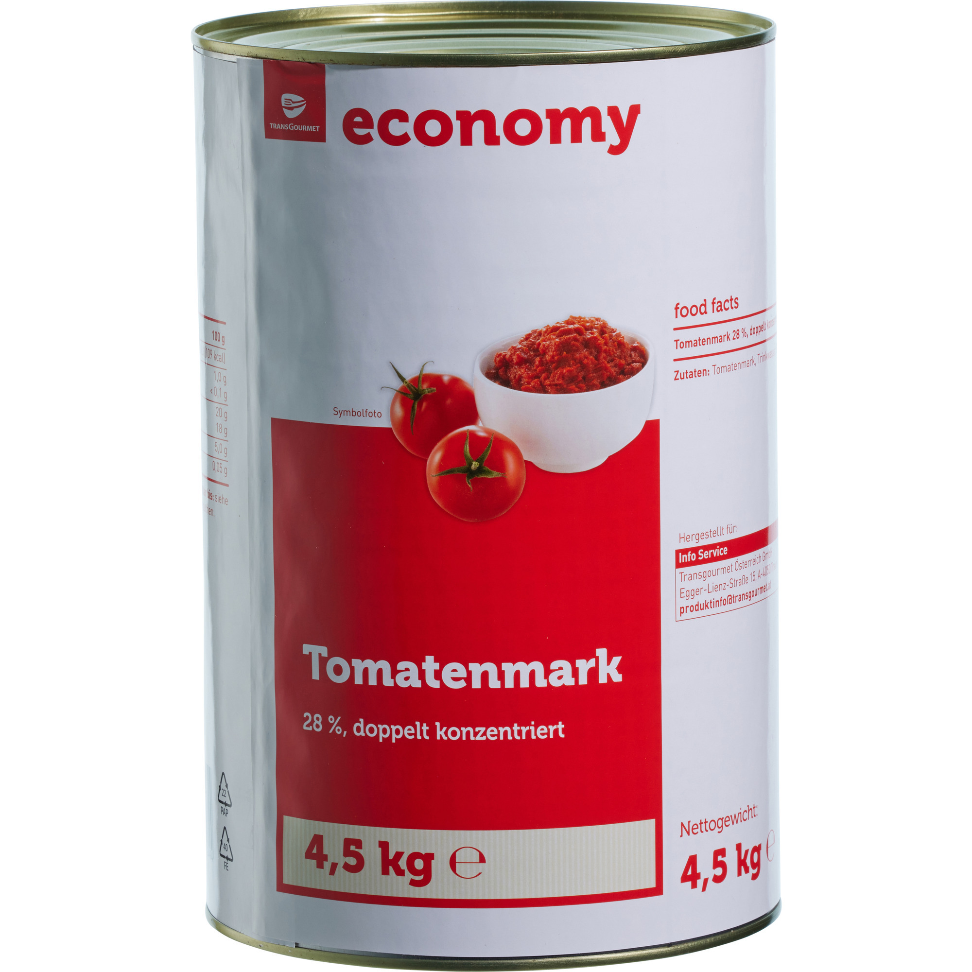 Economy Tomatenmark 2fach 4,5kg
