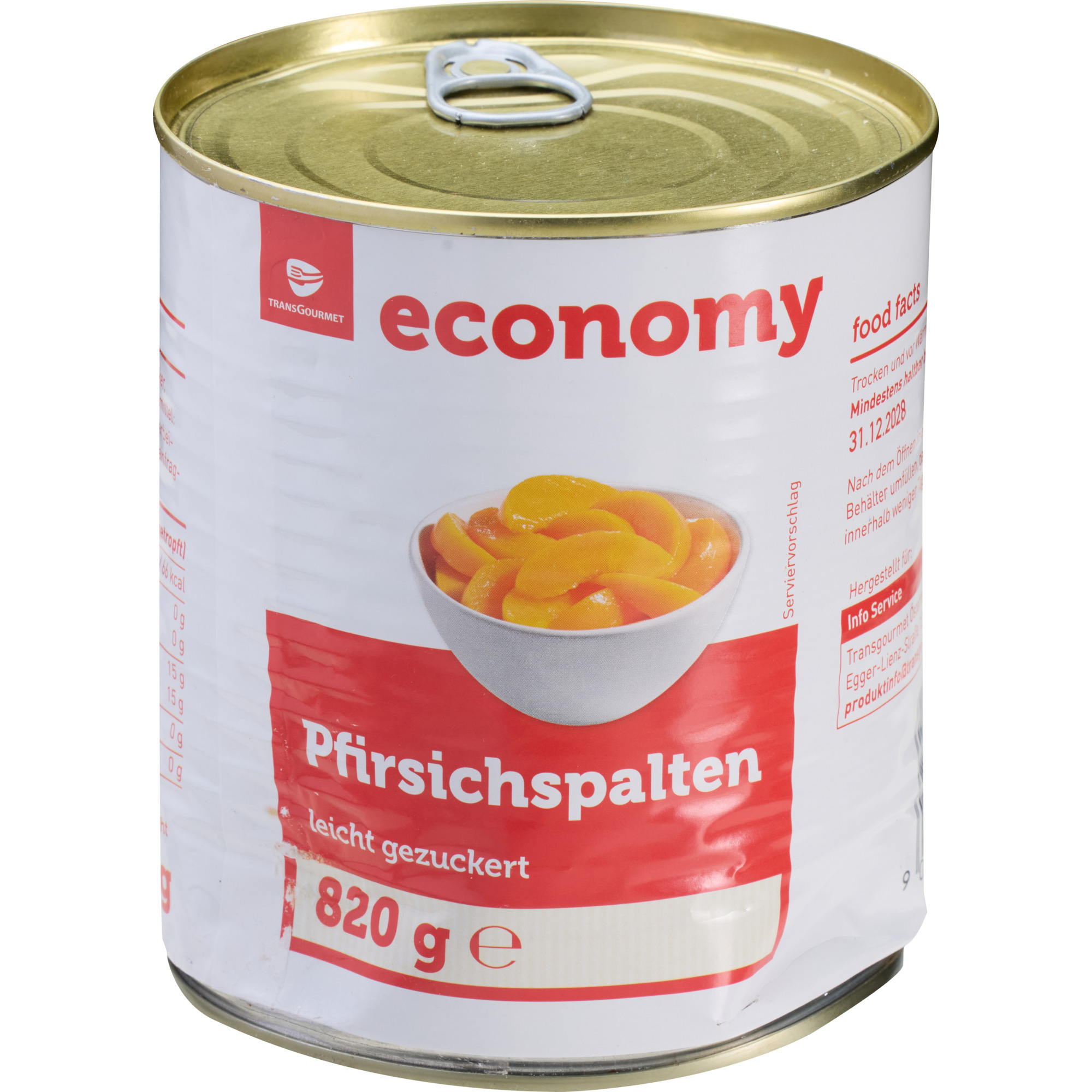 Economy Pfirsichspalten 850ml