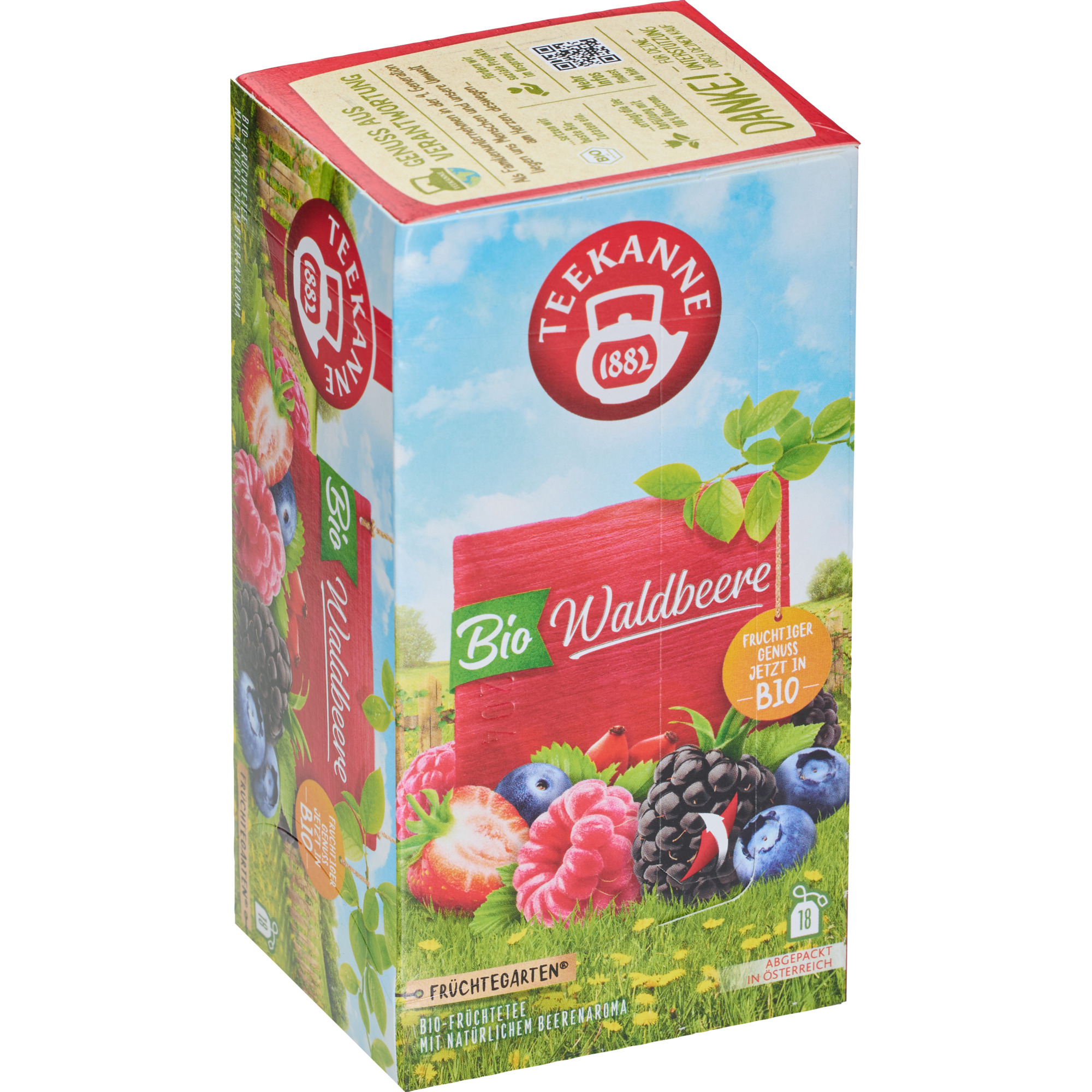 Teekanne Früchtegarten 18er, Bio Waldbe.