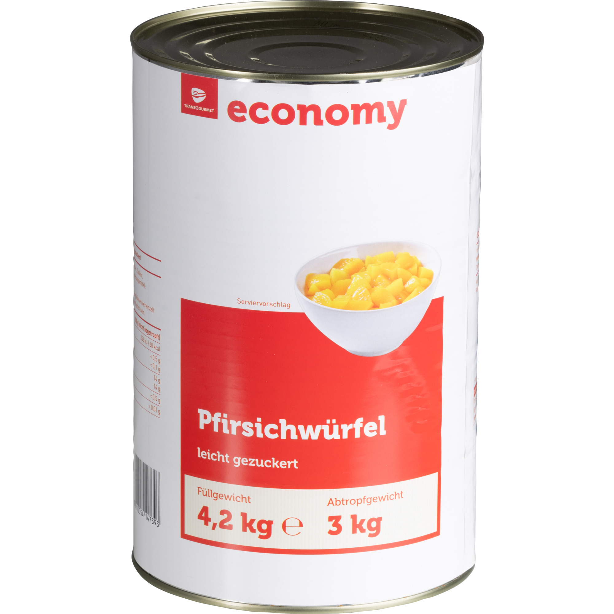 Economy Pfirsichwürfel leicht gez.4250ml