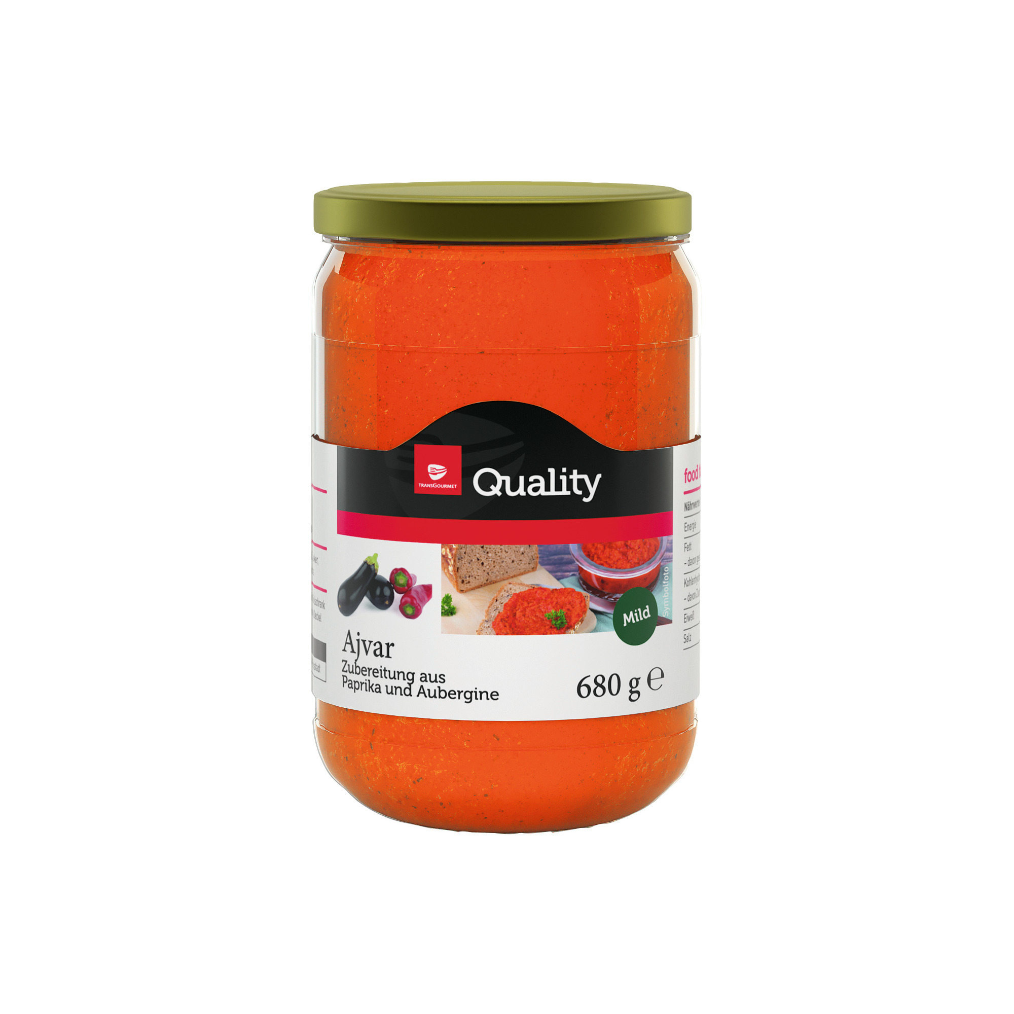 Quality Ajvar 720ml, Mild