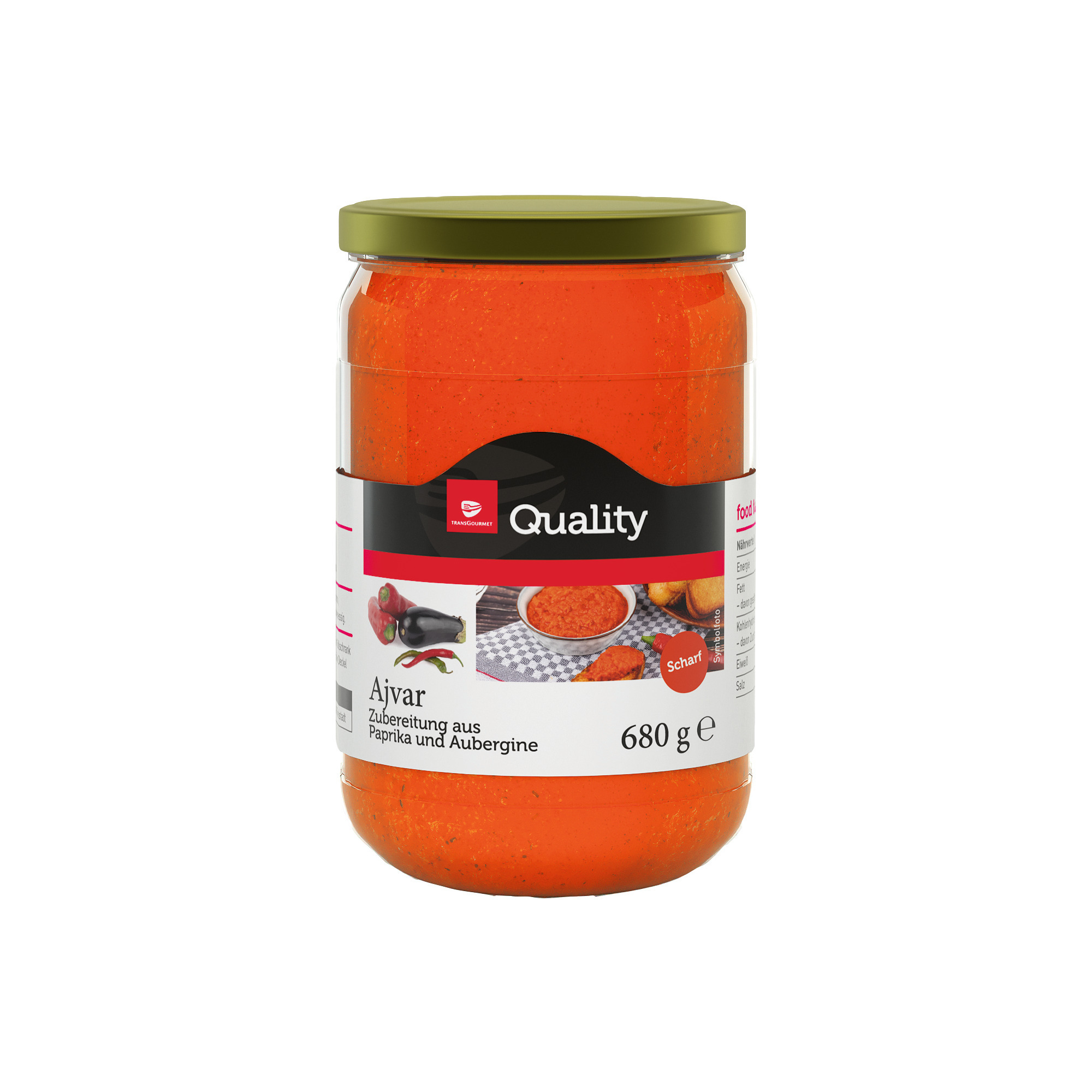 Quality Ajvar 720ml, Scharf