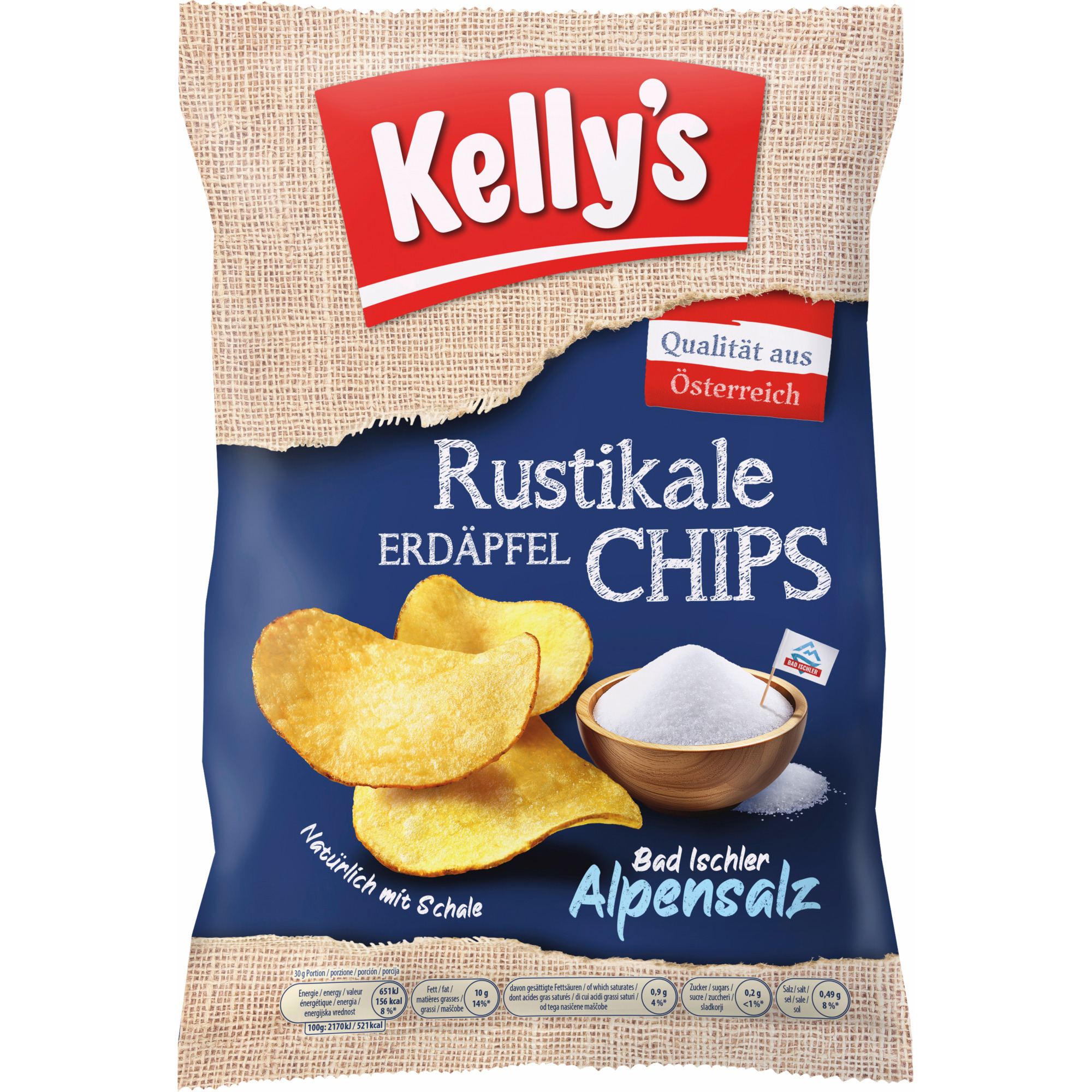 Kelly Rustikale Chips 110g, Alpensalz