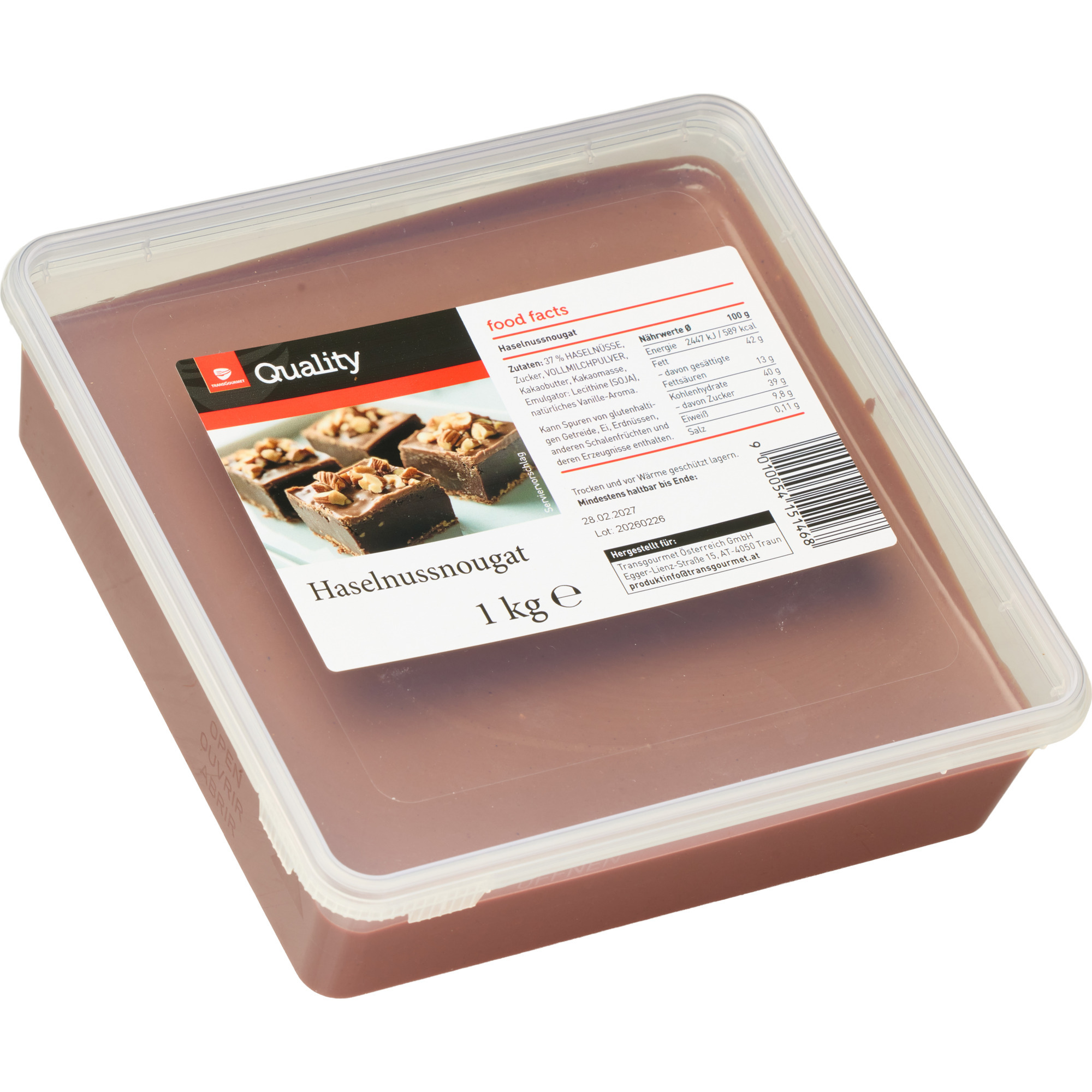 Quality Haselnussnougat 1kg