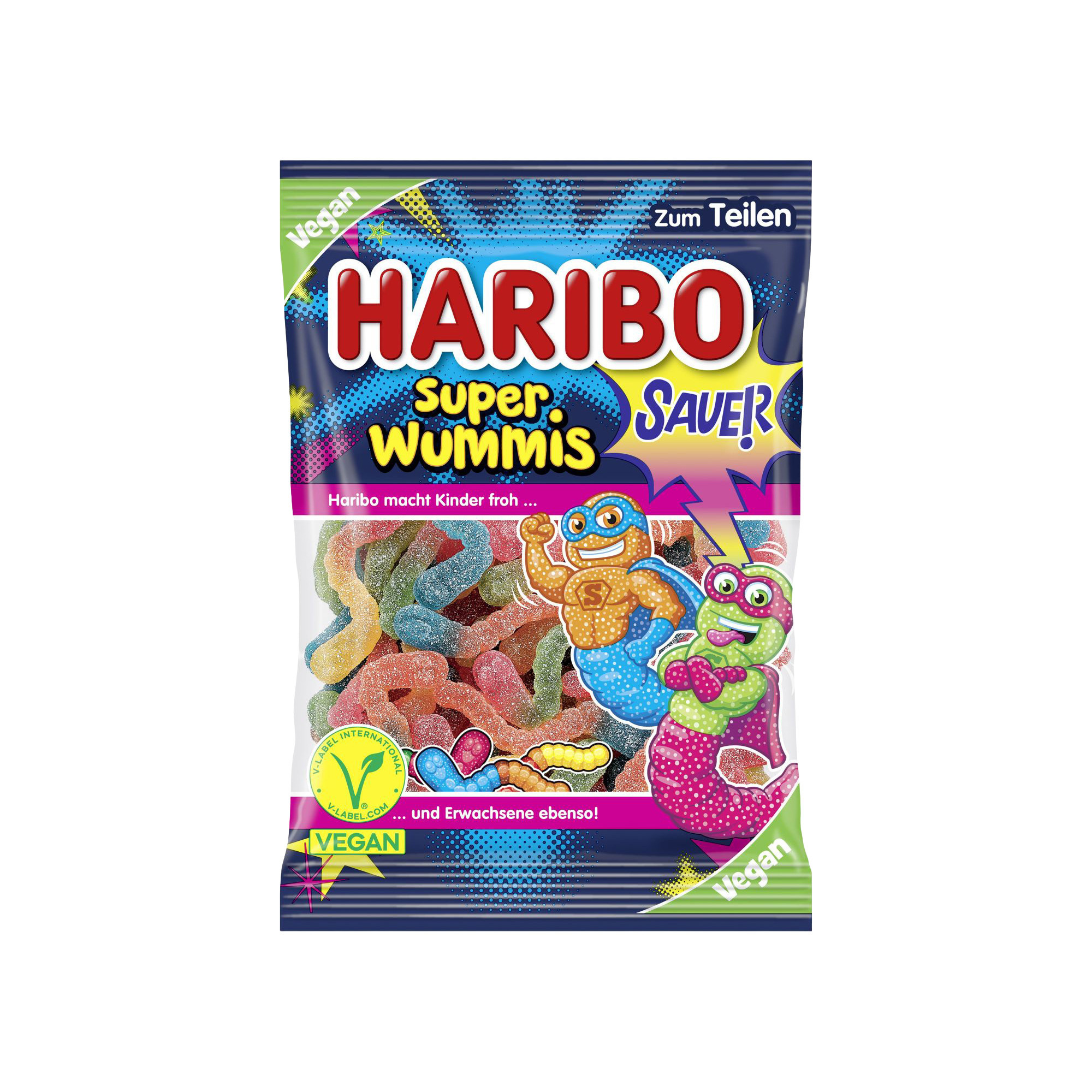 Haribo Beutel 175g, Super Wummis