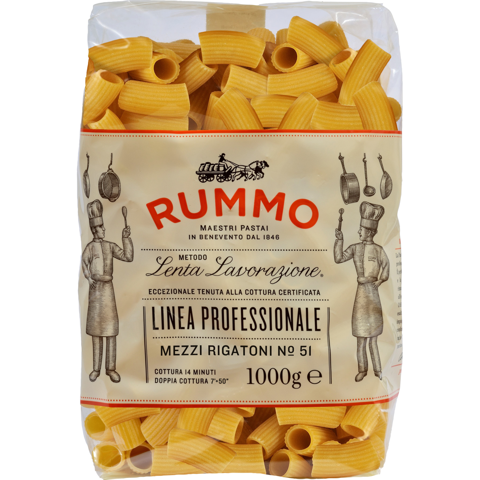 Rummo Teigware 1kg, Mezzi Rigatoni Nr.51