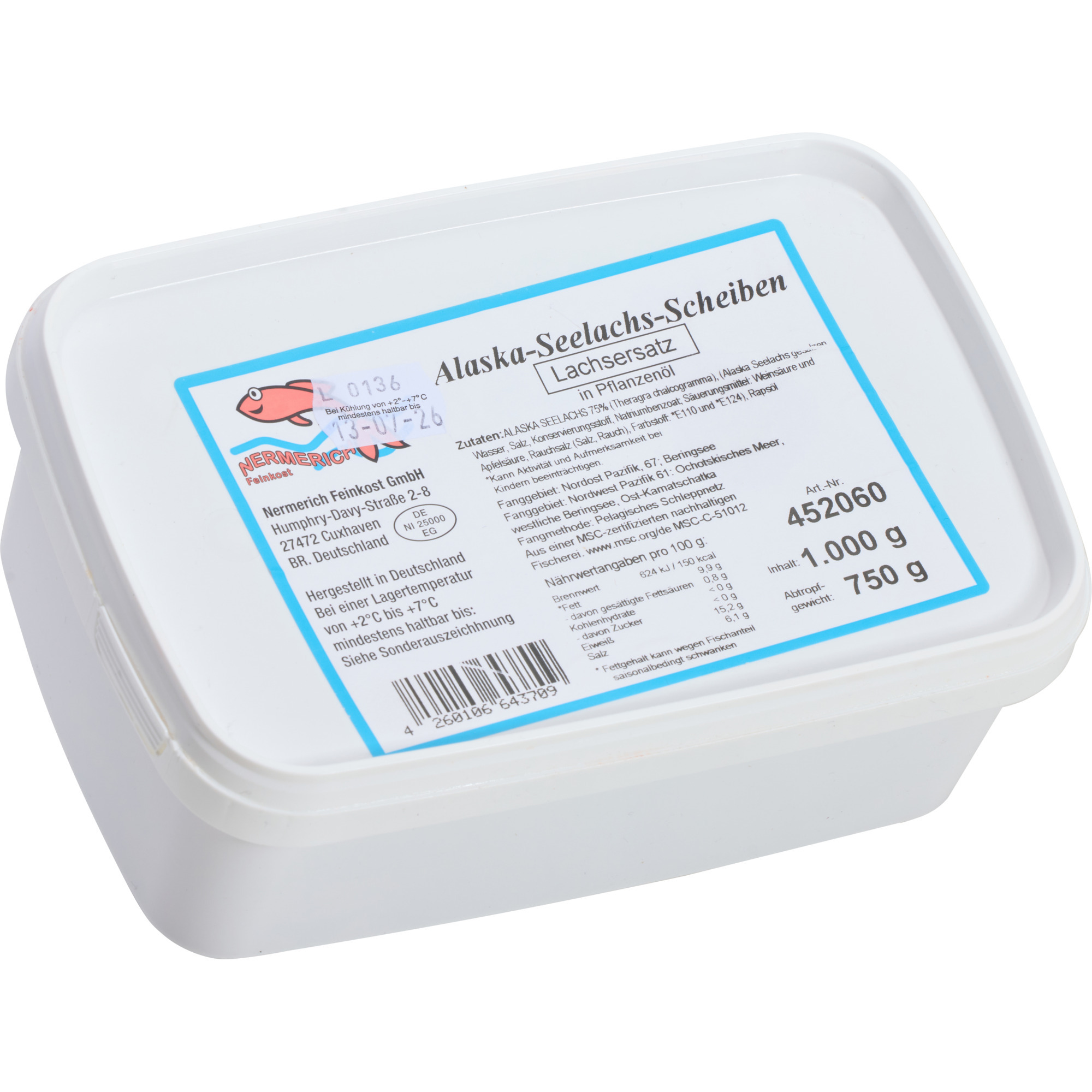 Alaska MSC Seelachsscheiben 1kg