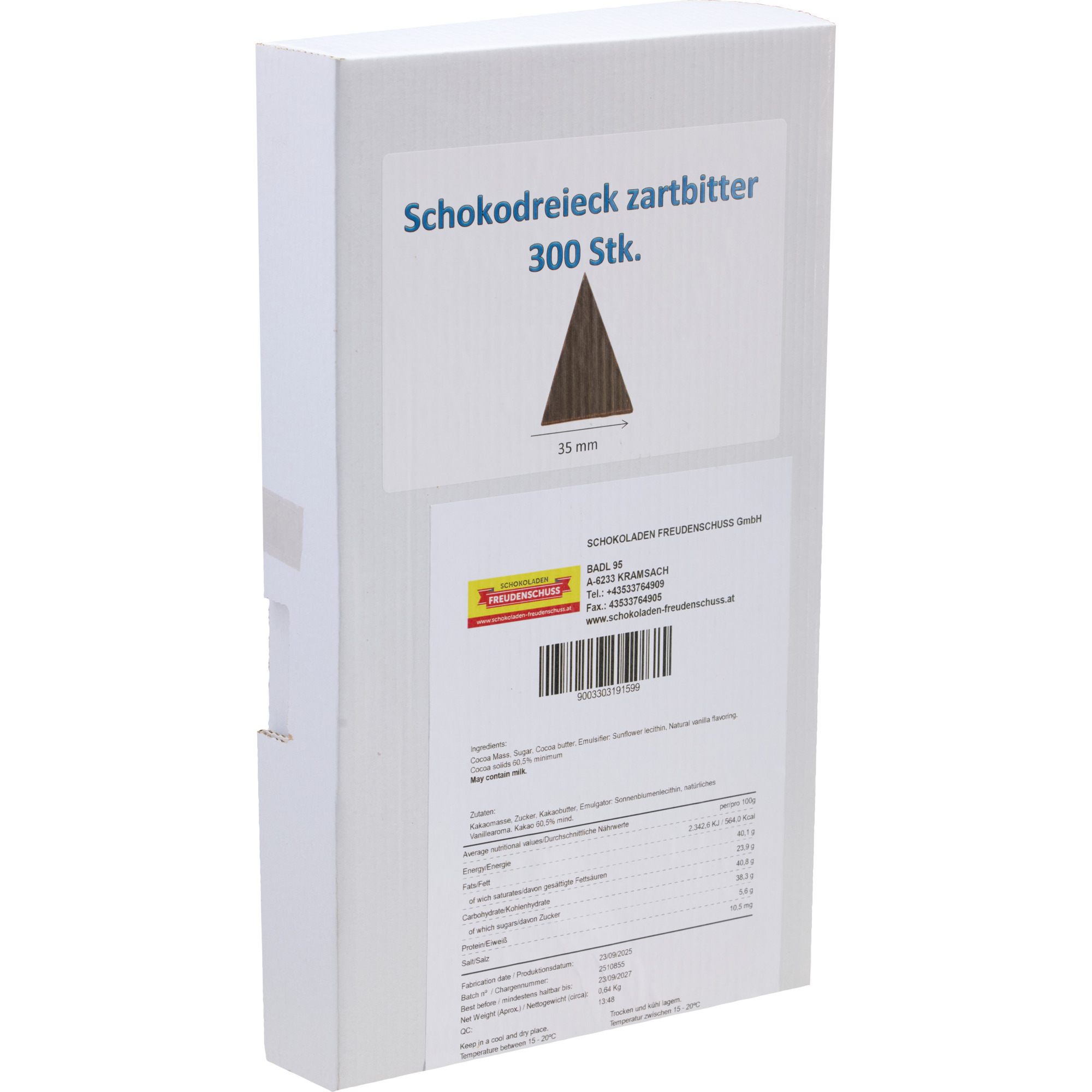 Freudensch. Dreieck zartbitter 300Stk.