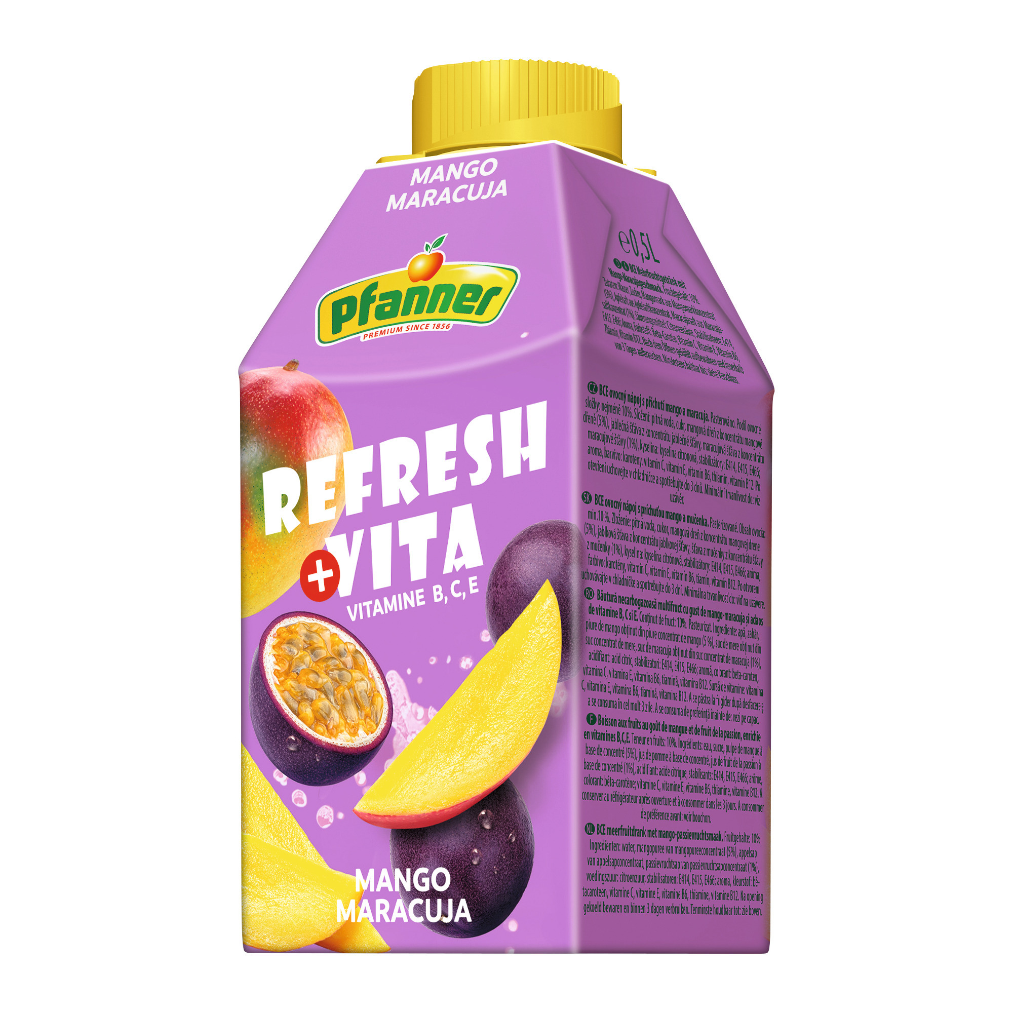 Pfanner Refresh Tetra 0,5l, Mango Mar.