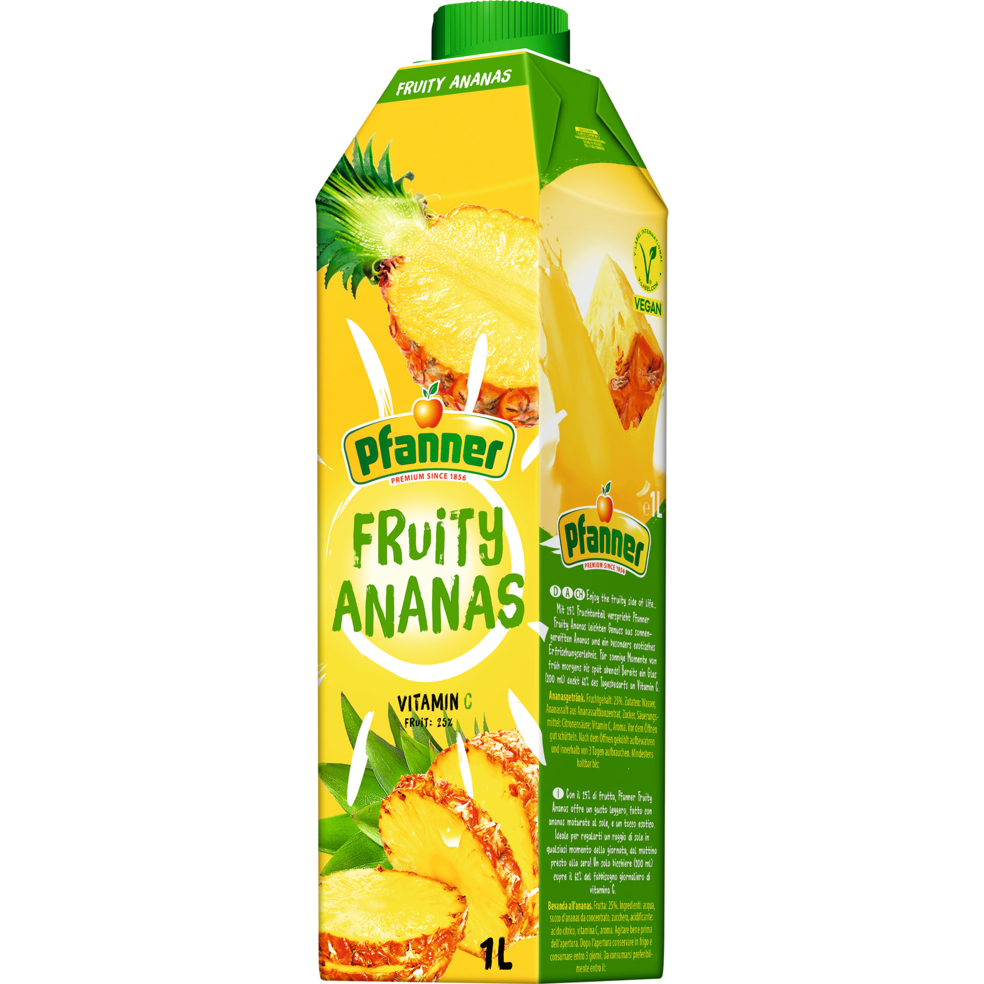 Pfanner Fruity Ananasgetränk 25% SIG 1l