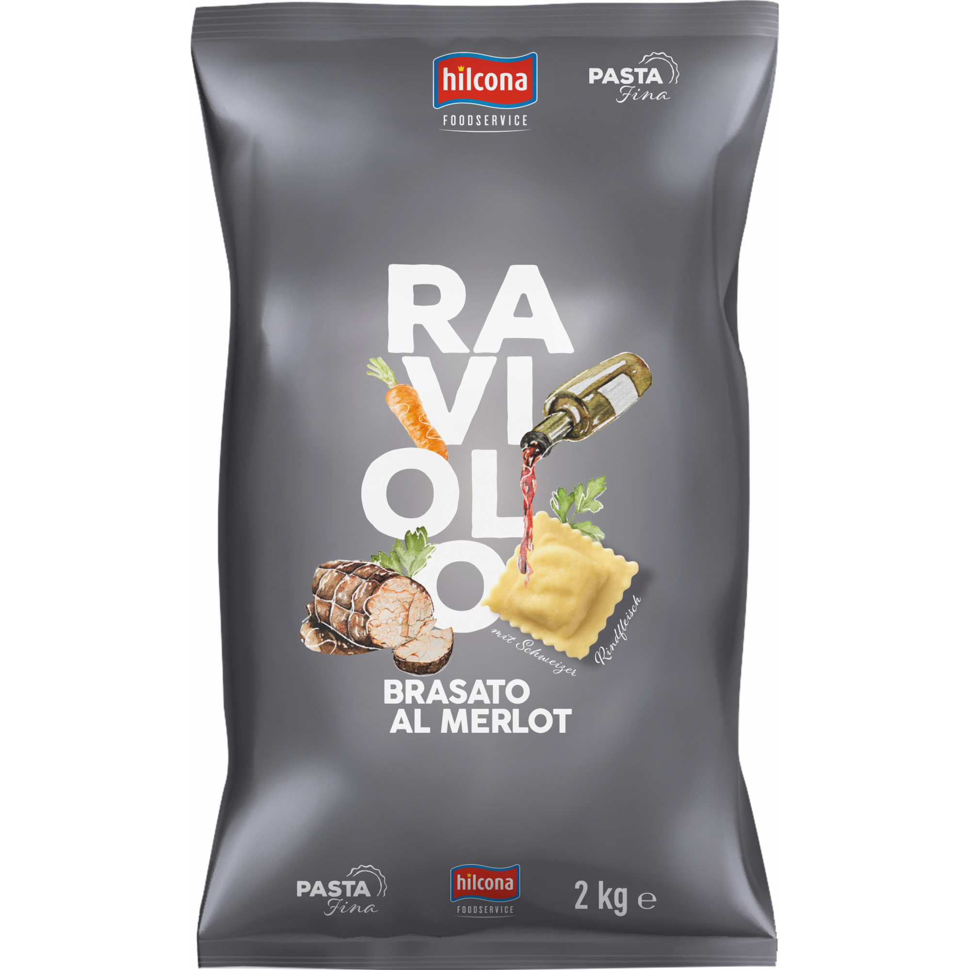 Hilcona Raviolo Brasato al Merlot TK 2kg