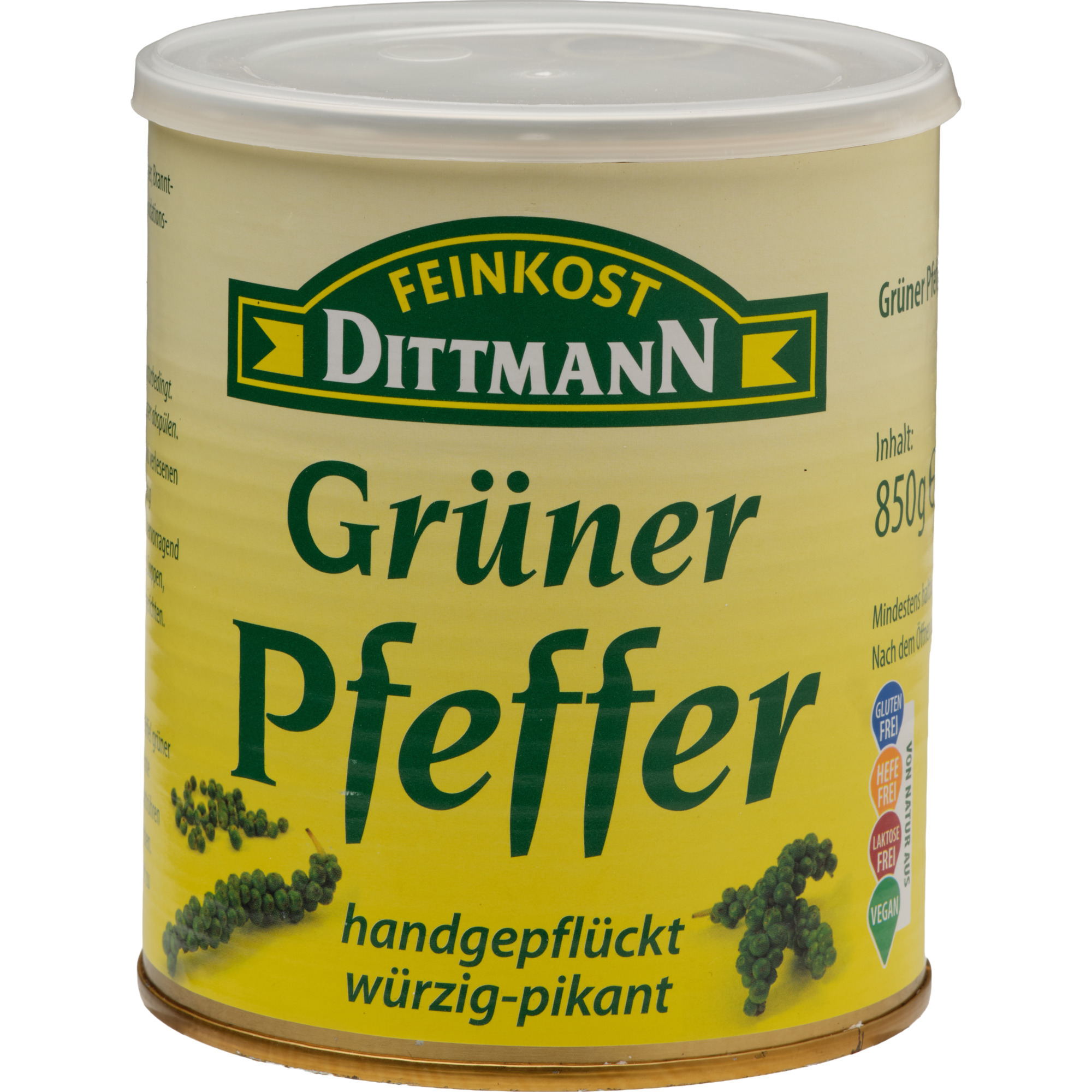 Dittmann grüner Pfeffer 850g Dose