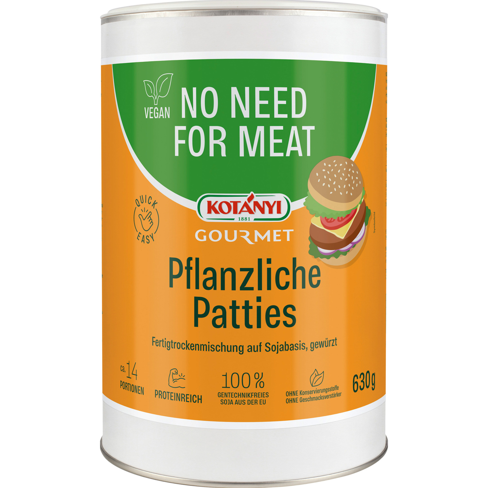 Kotanyi NNFM pfl.Patties Gewürzz. 1690ml