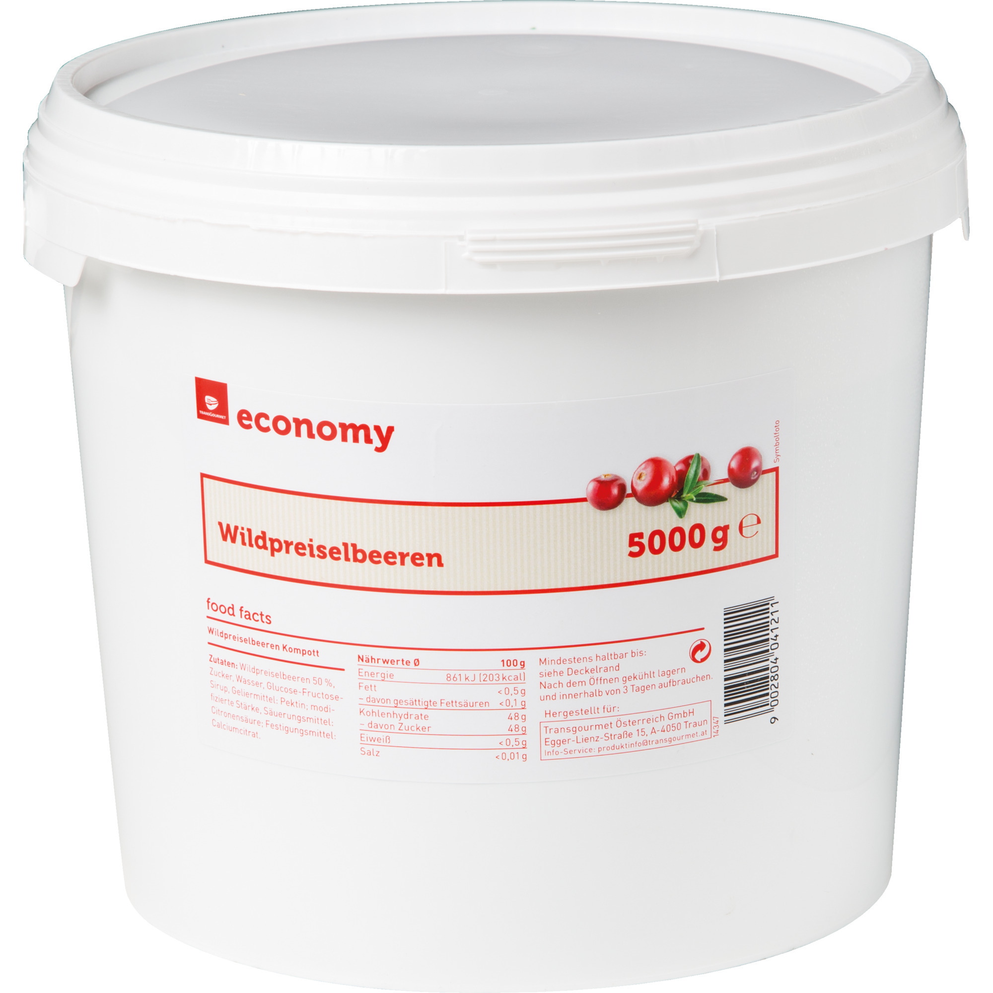 Economy Wildpreiselbeeren F50% 5kg
