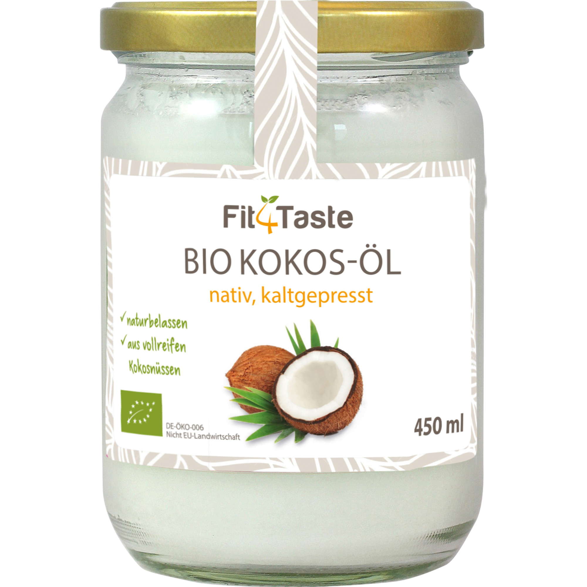 Fit4Taste Bio Kokosöl 450ml