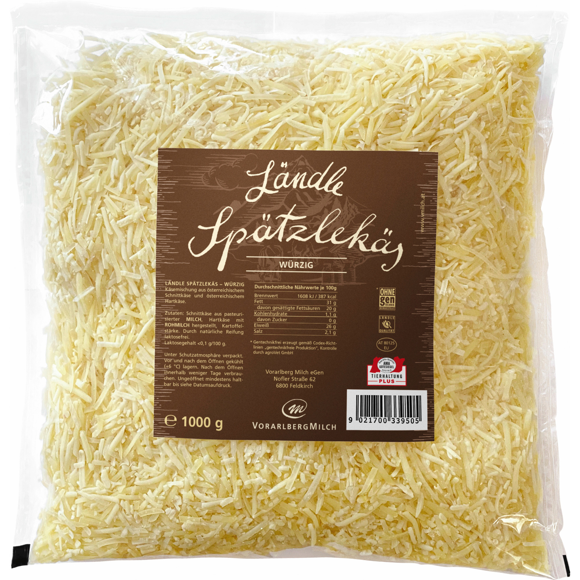 Ländle Spätzlekäse würzig 1kg